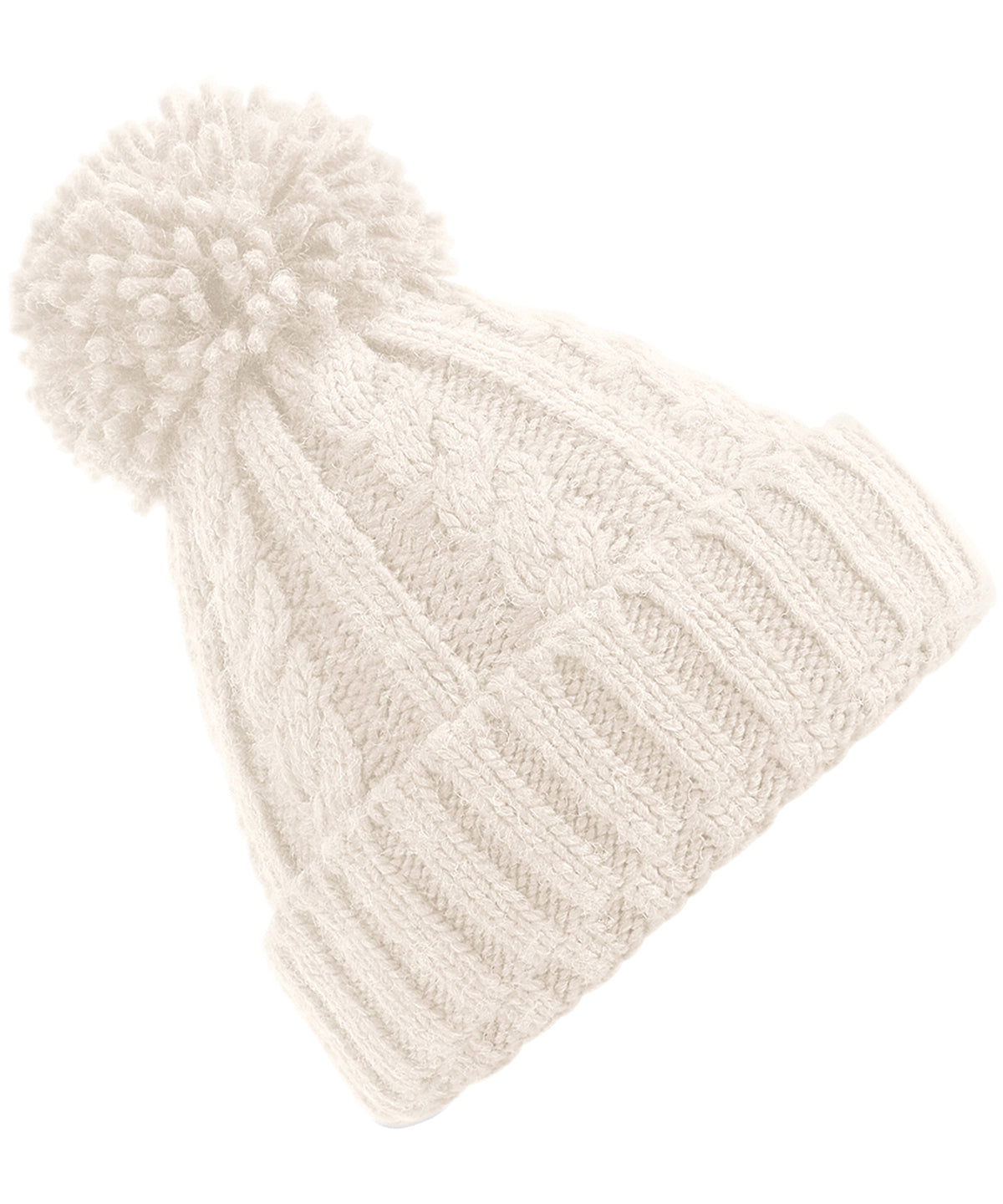 Húfur - Cable Knit Melange Beanie