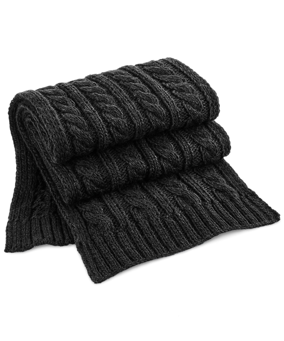 Klútar - Cable Knit Melange Scarf