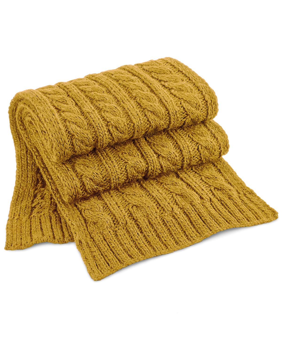 Klútar - Cable Knit Melange Scarf