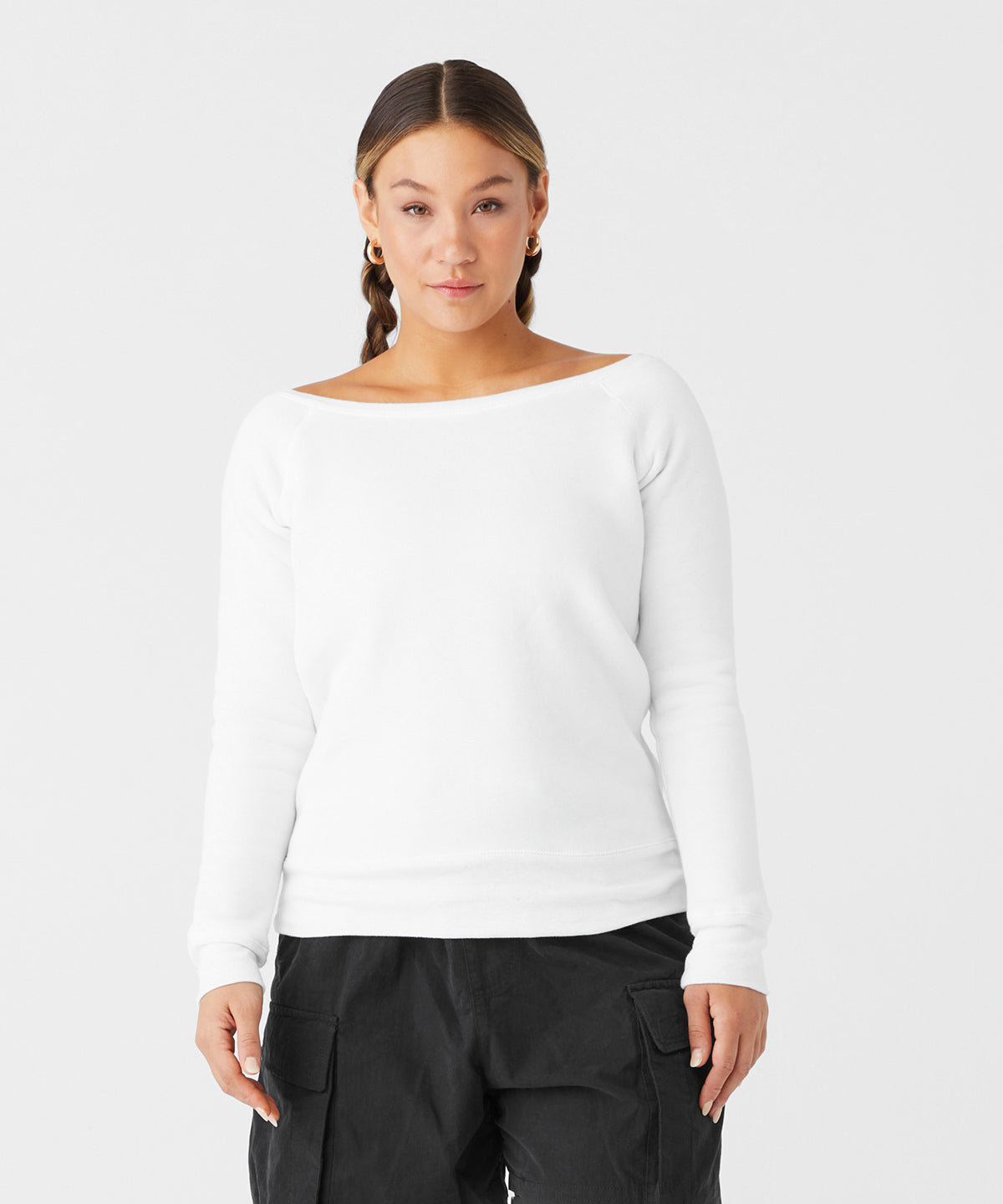 Háskólapeysur - Sponge Fleece Wide Neck Sweatshirt