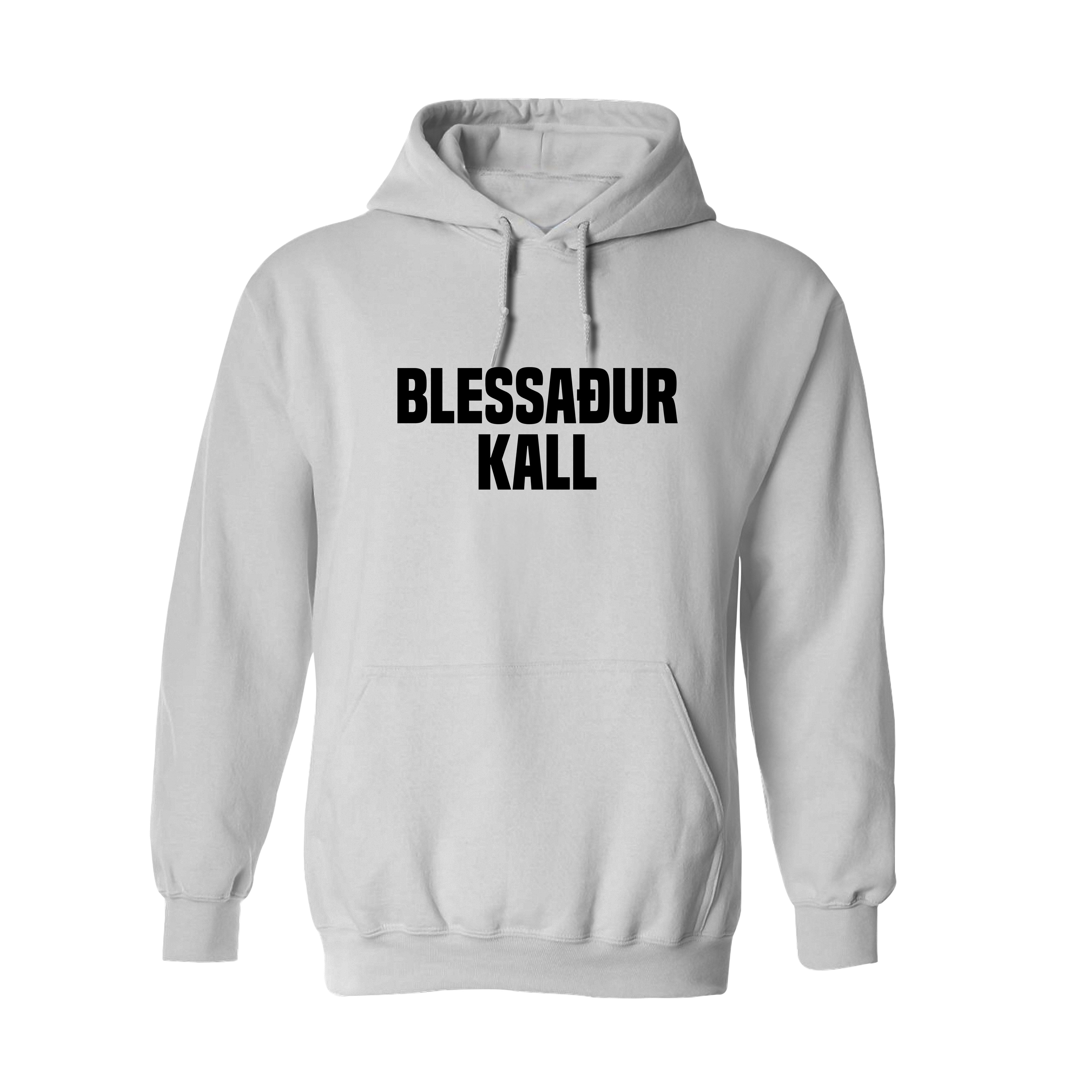 BLESSAÐUR KALL - Hettupeysa - Hvít