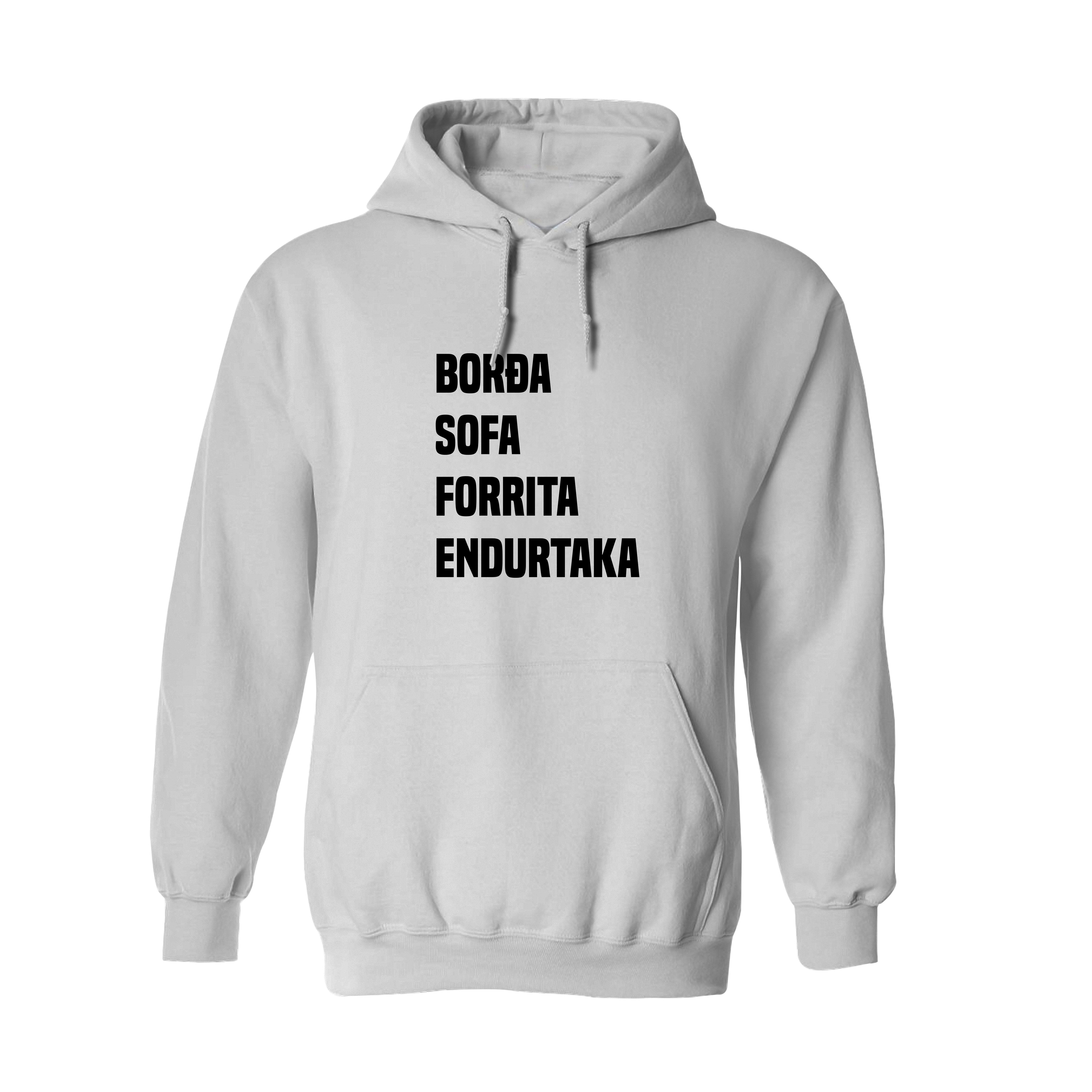BORÐA SOFA FORRITA ENDURTAKA - Hettupeysa - Hvít