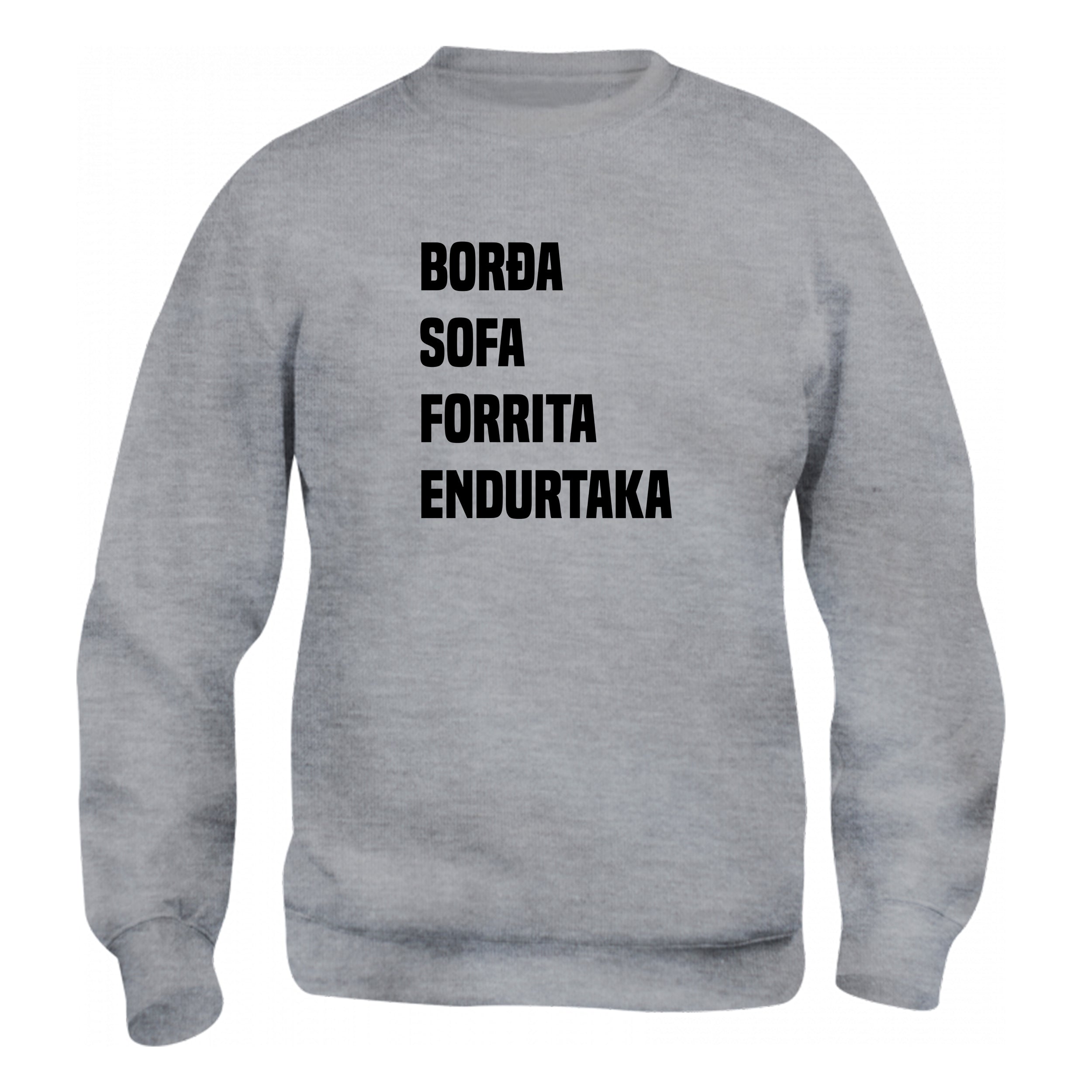 BORÐA SOFA FORRITA ENDURTAKA - Peysa - Grá