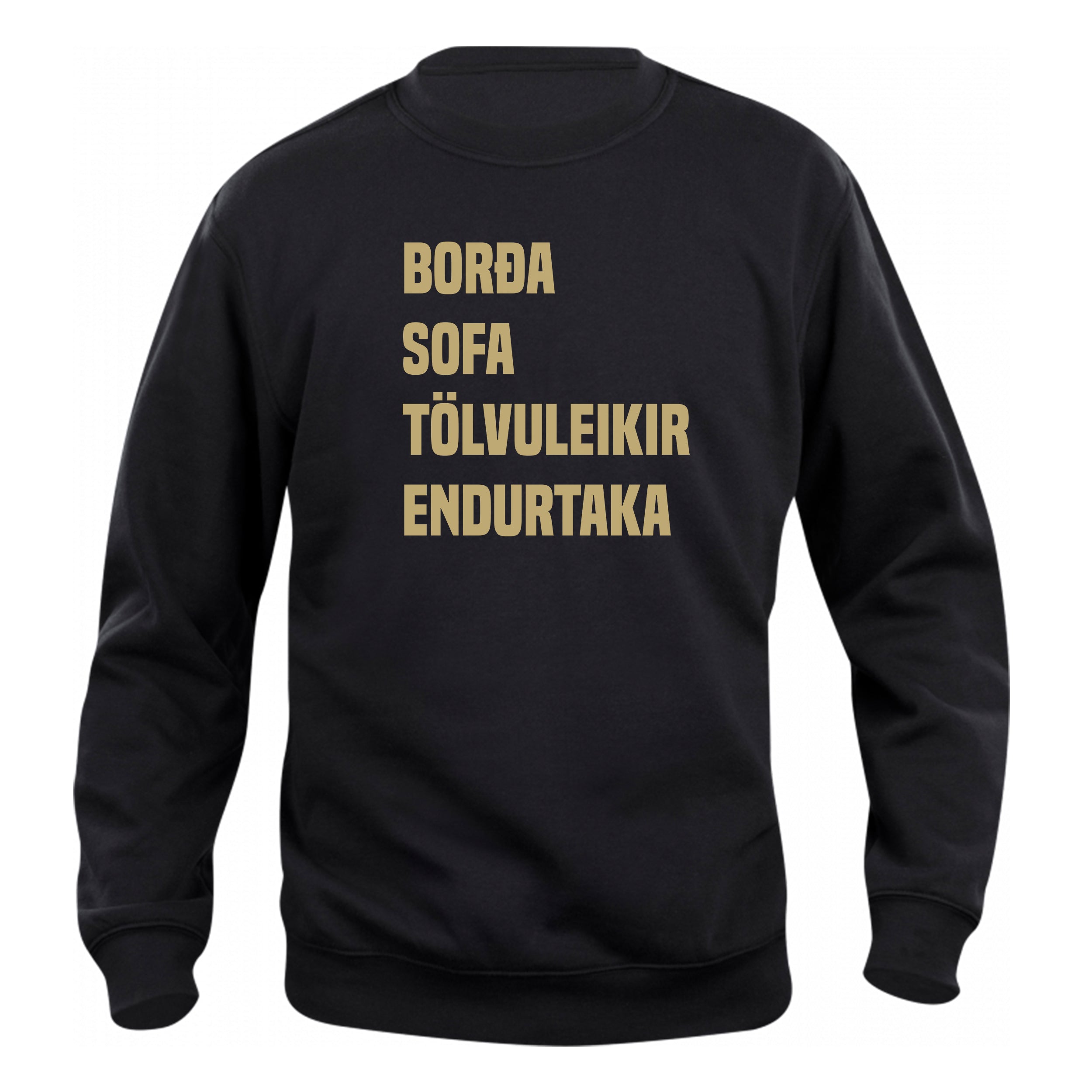 BORÐA SOFA TÖLVULEIKIR ENDURTAKA - Peysa - Svört