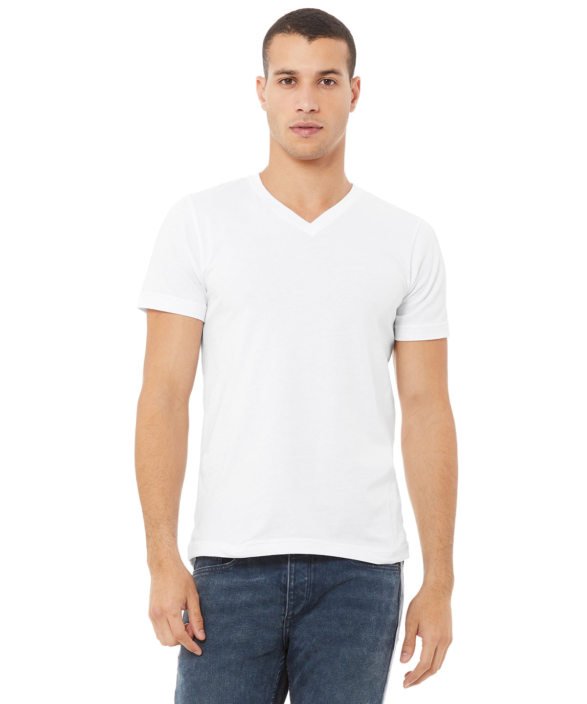 Stuttermabolir - Unisex Jersey V-neck T-shirt