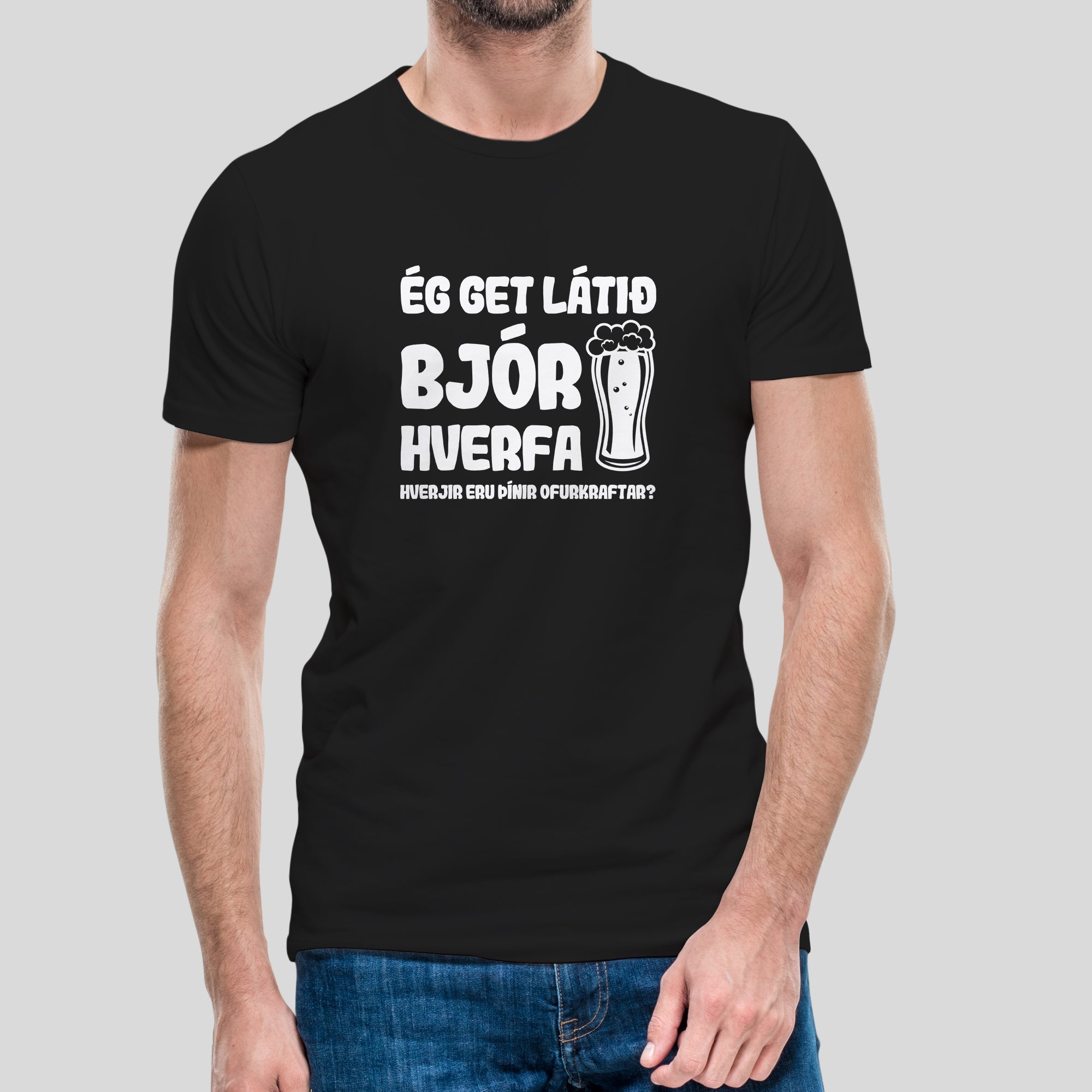 ÉG GET LÁTIÐ BJÓR HVERFA - Svartur bolur