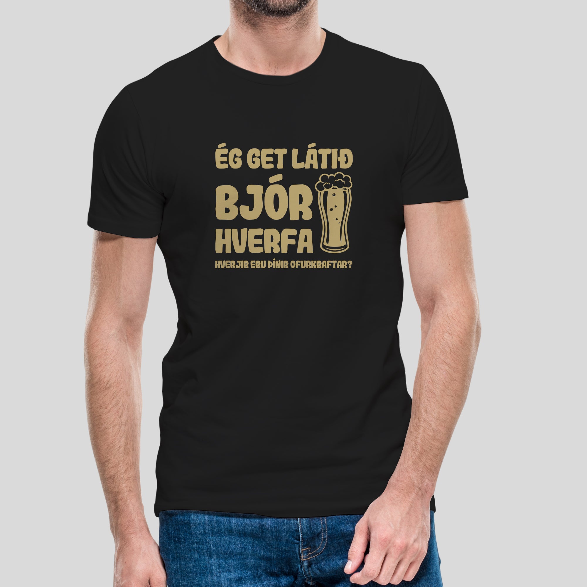 ÉG GET LÁTIÐ BJÓR HVERFA - Svartur bolur