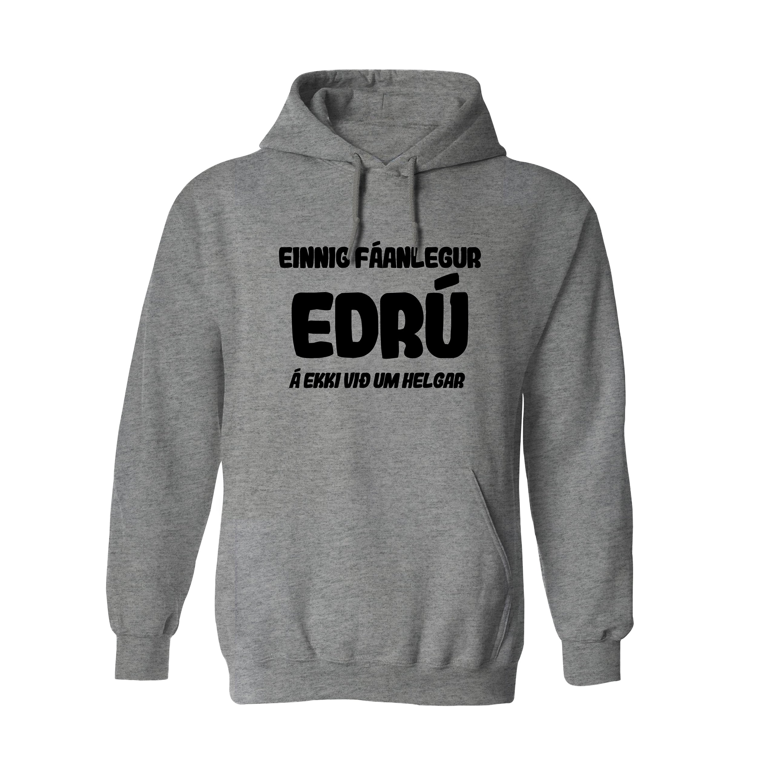 EINNIG FÁANLEGUR EDRÚ - Hettupeysa - Grá