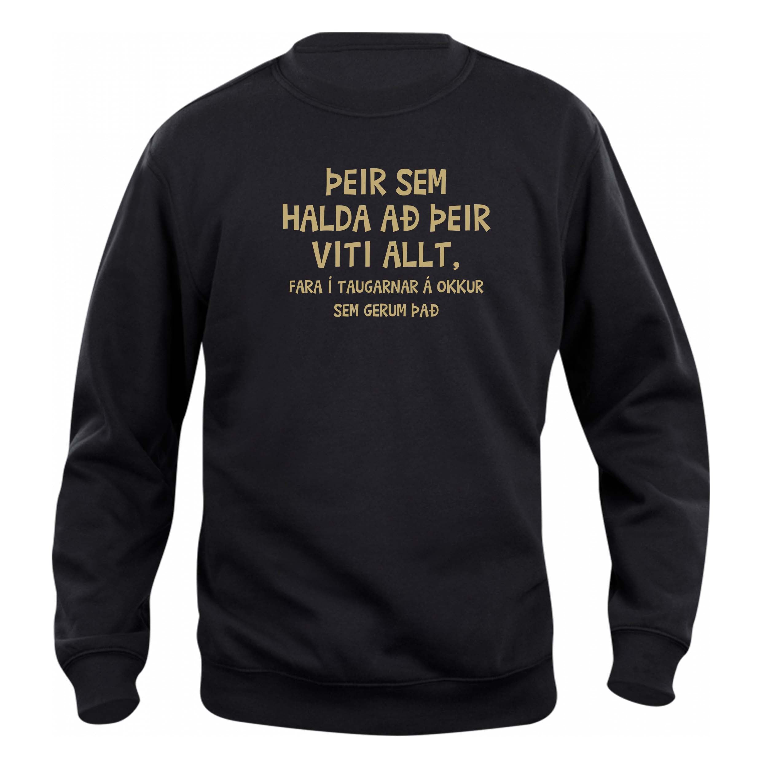 ÞEIR SEM HALDA AÐ ÞEIR VITI ALLT - Peysa - Svört