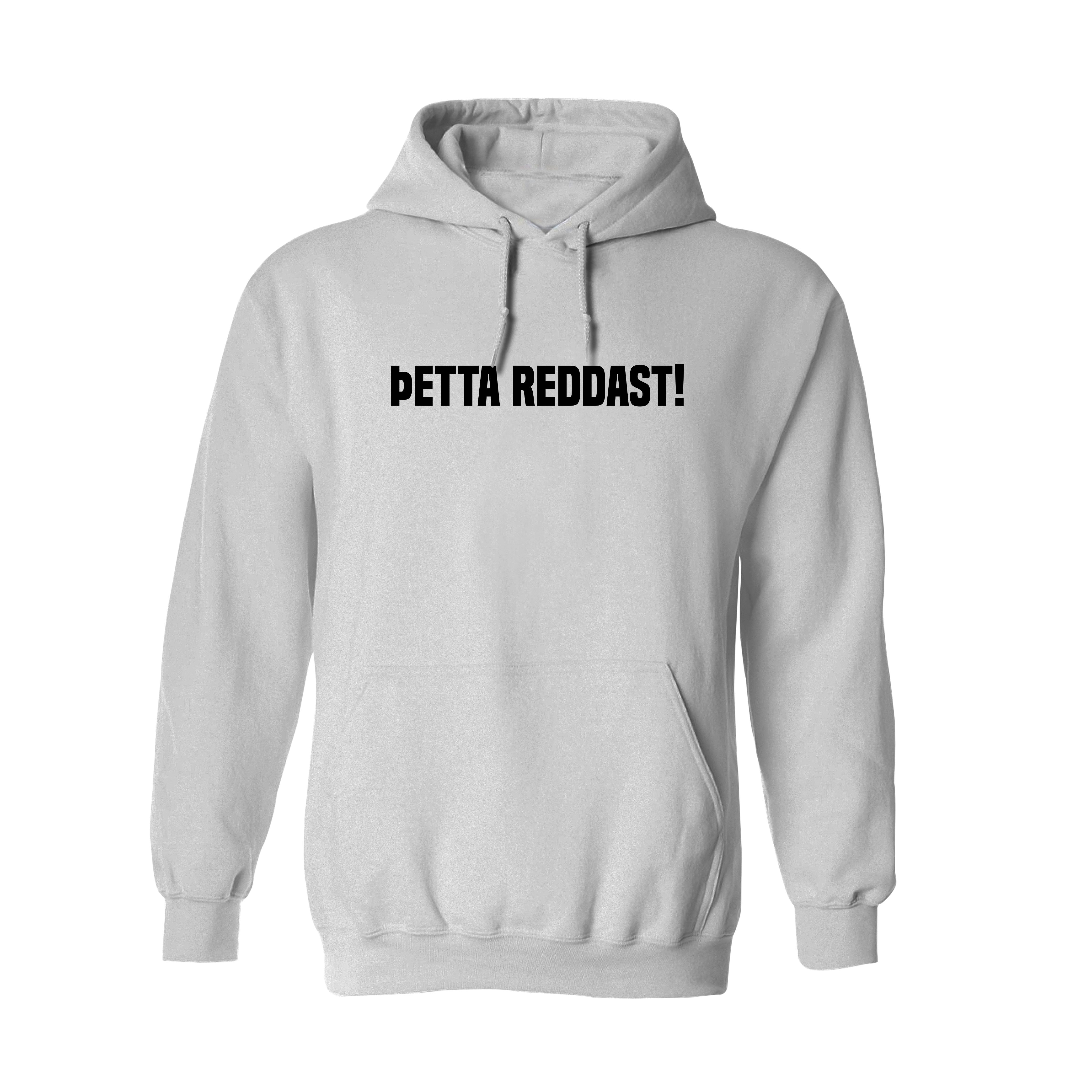 ÞETTA REDDAST! - Hettupeysa - Hvít