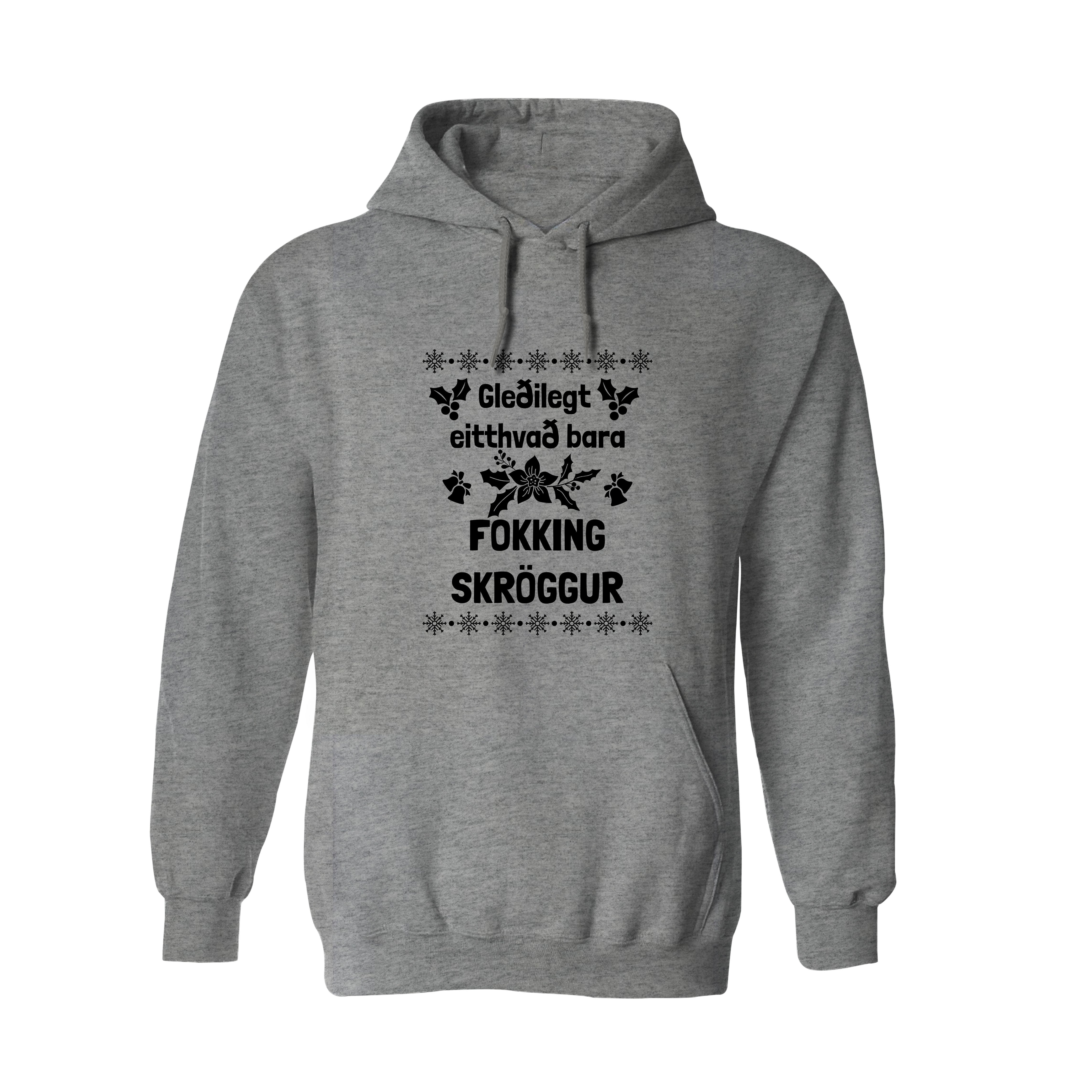 FOKKING SKRÖGGUR - Hettupeysa - Grá