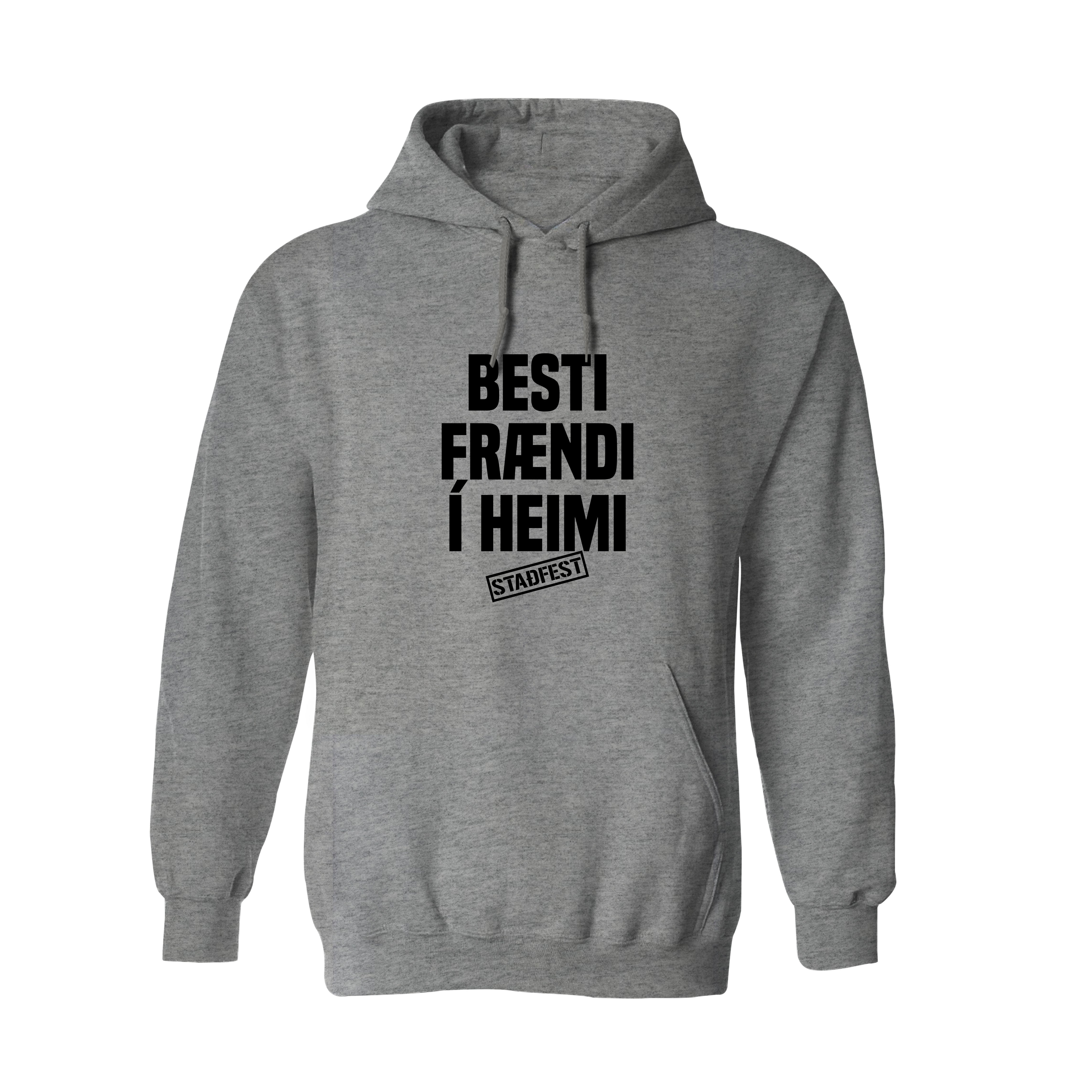 FRÆNDI - Hettupeysa - Grá