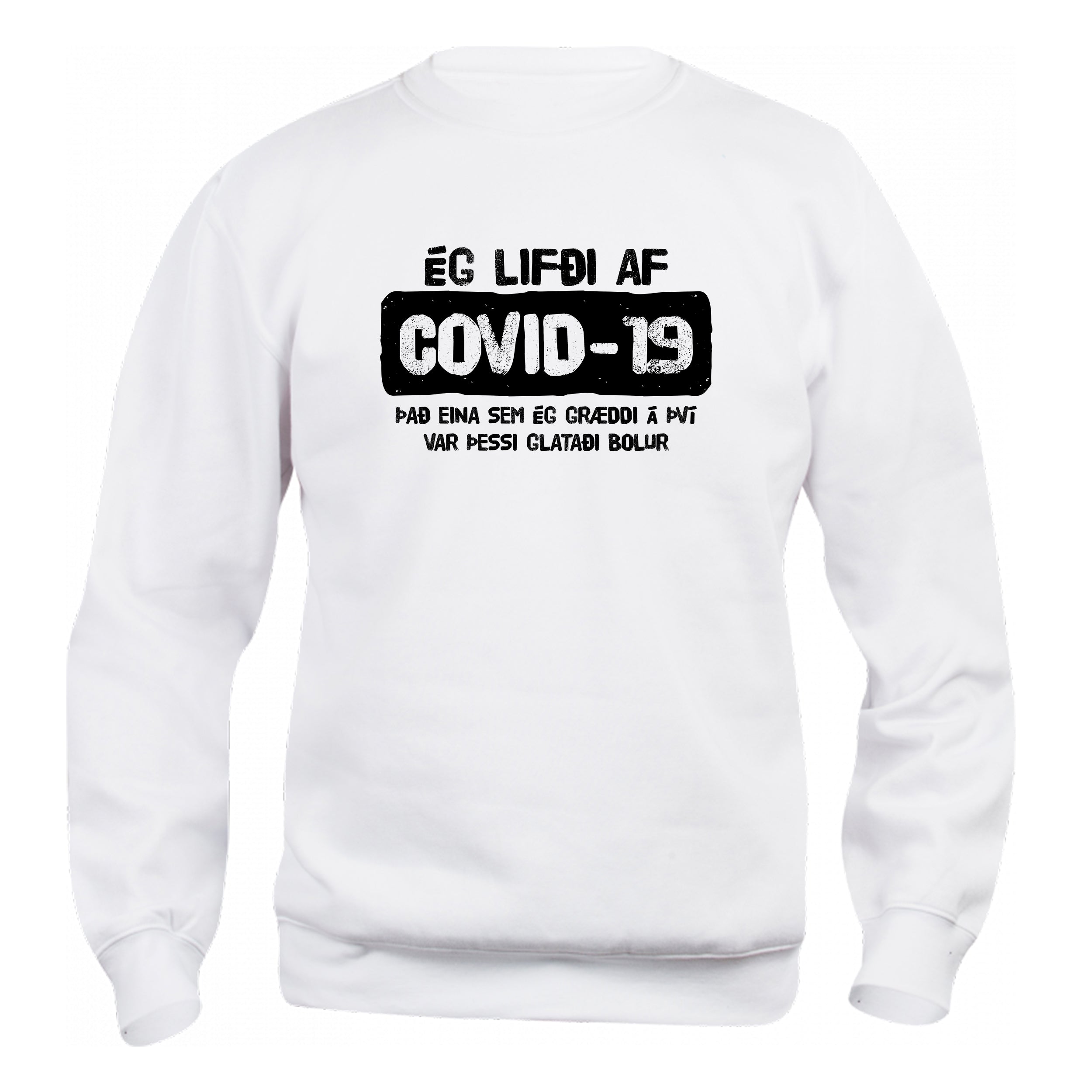 ÉG LIFÐI AF -COVID-19 - Peysa - Hvít