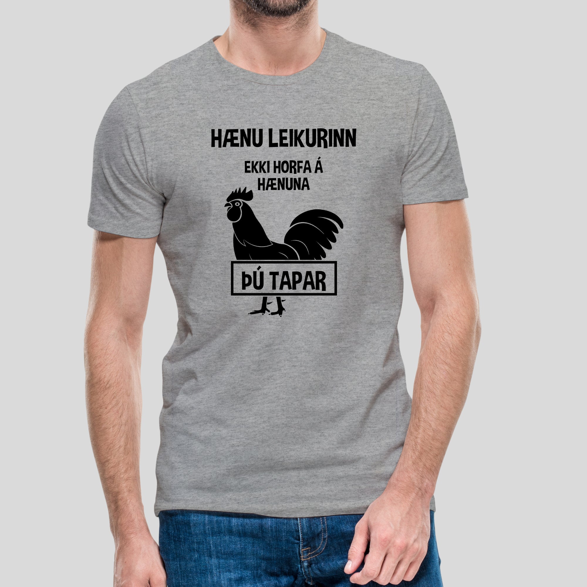 HÆNU LEIKURINN - Grár bolur