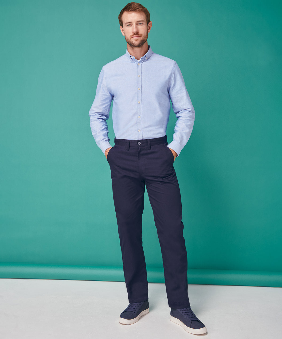 Buxur - 65/35 Flat Fronted Chino Trousers