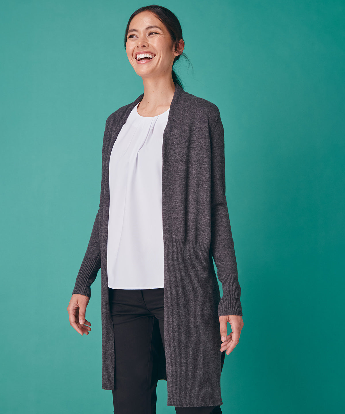 Cardigans - Women's Longline Open Cardigan