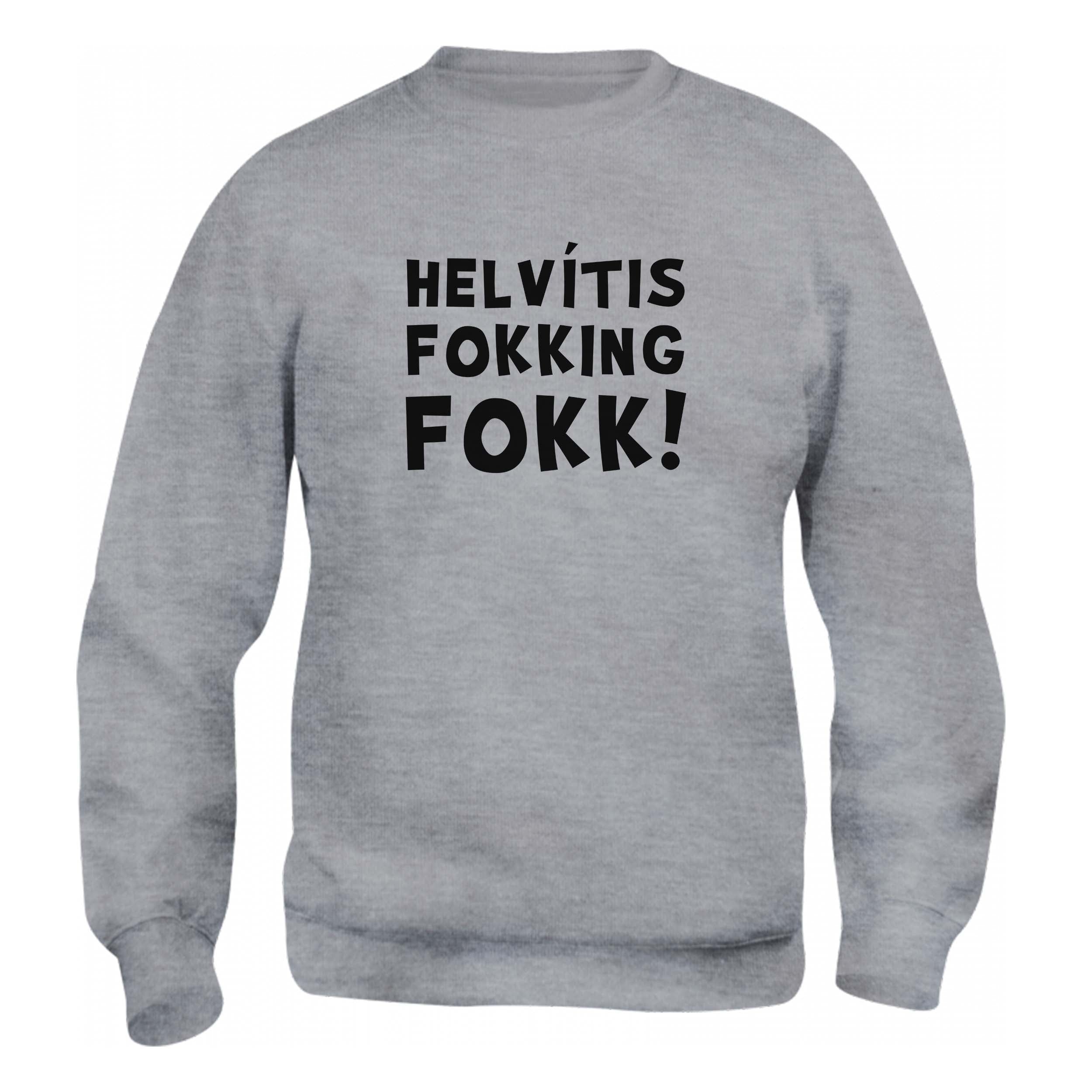 HELVÍTIS FOKKING FOKK - Peysa - Grá