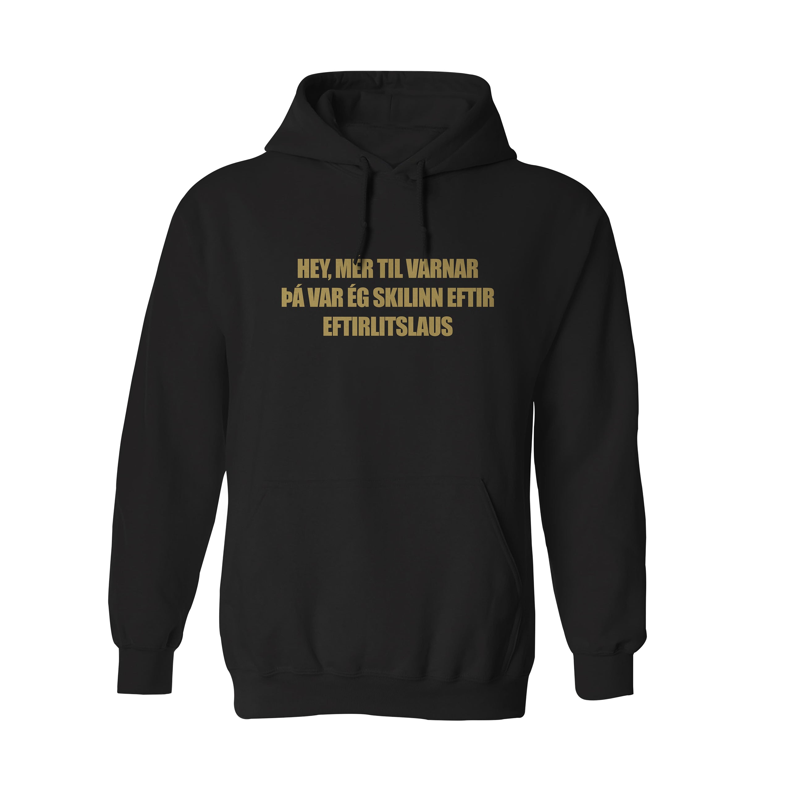 HEY MÉR TIL VARNAR - Hettupeysa - Svört