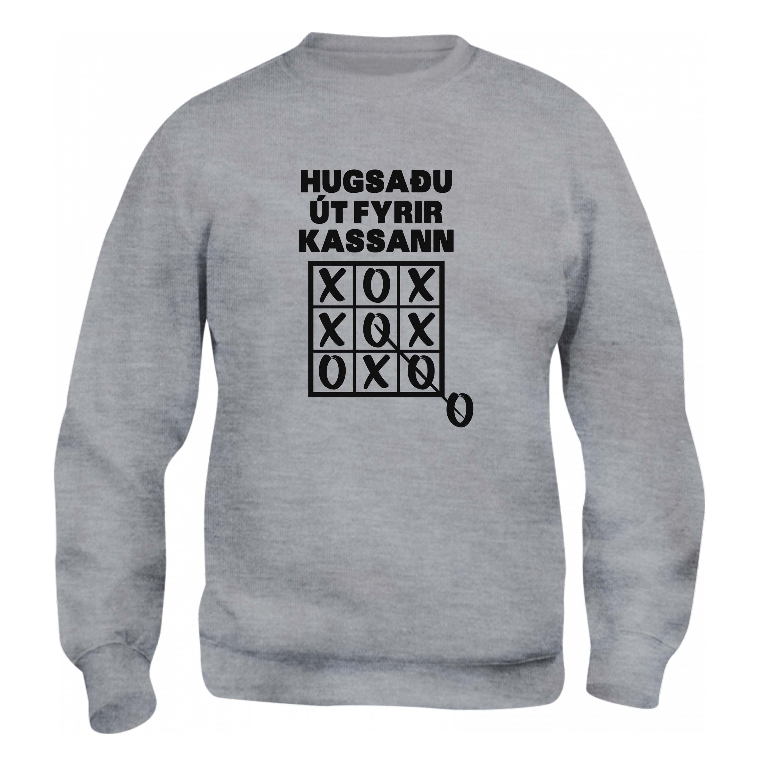 HUGSAÐU - ÚT FYRIR - KASSANN - Peysa - Grá