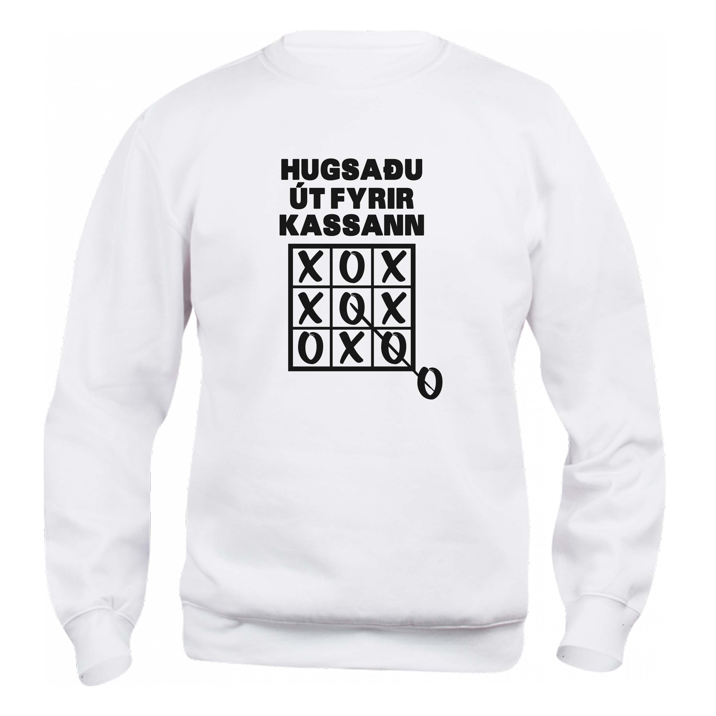 HUGSAÐU - ÚT FYRIR - KASSANN - Peysa - Hvít