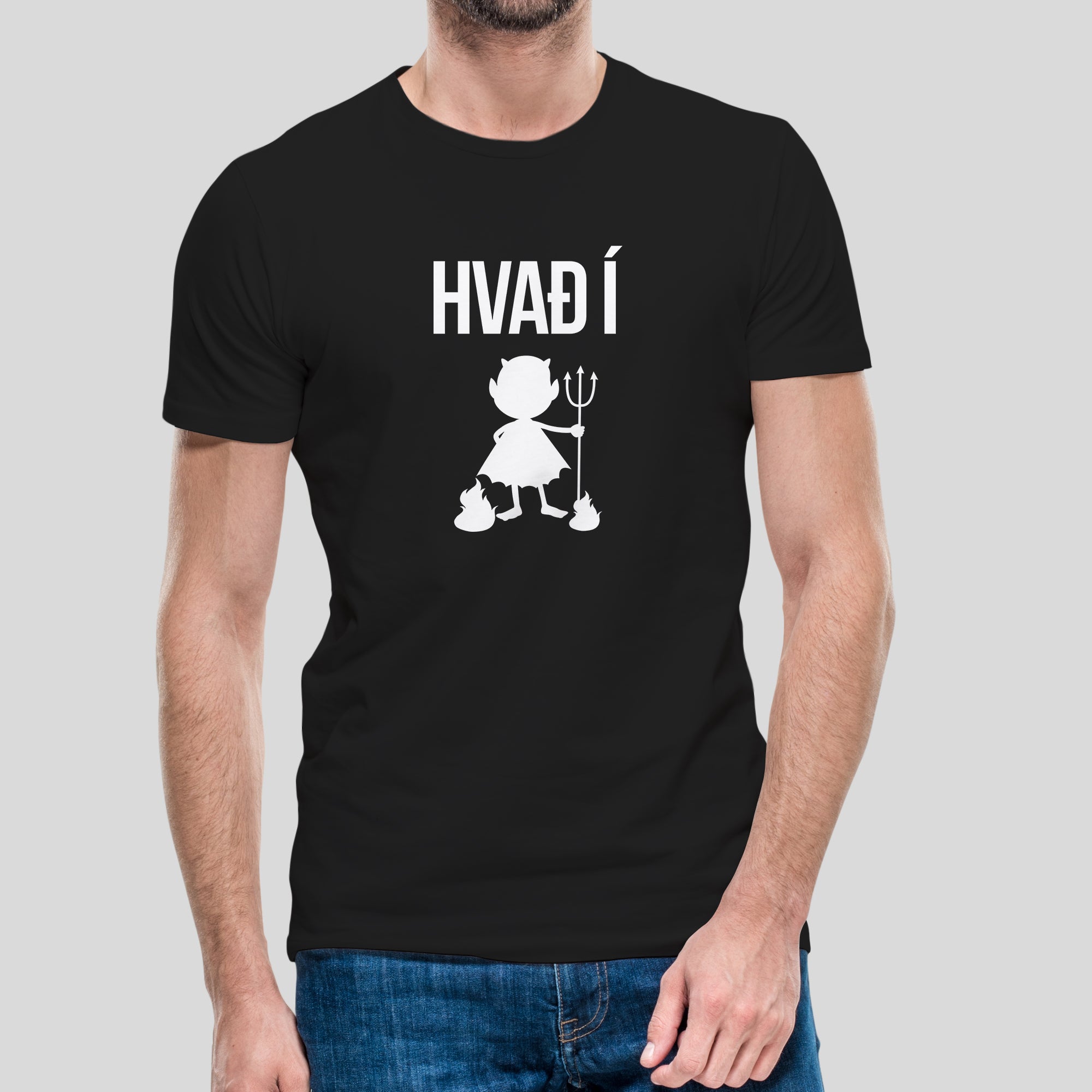 HVAÐ Í - Svartur bolur