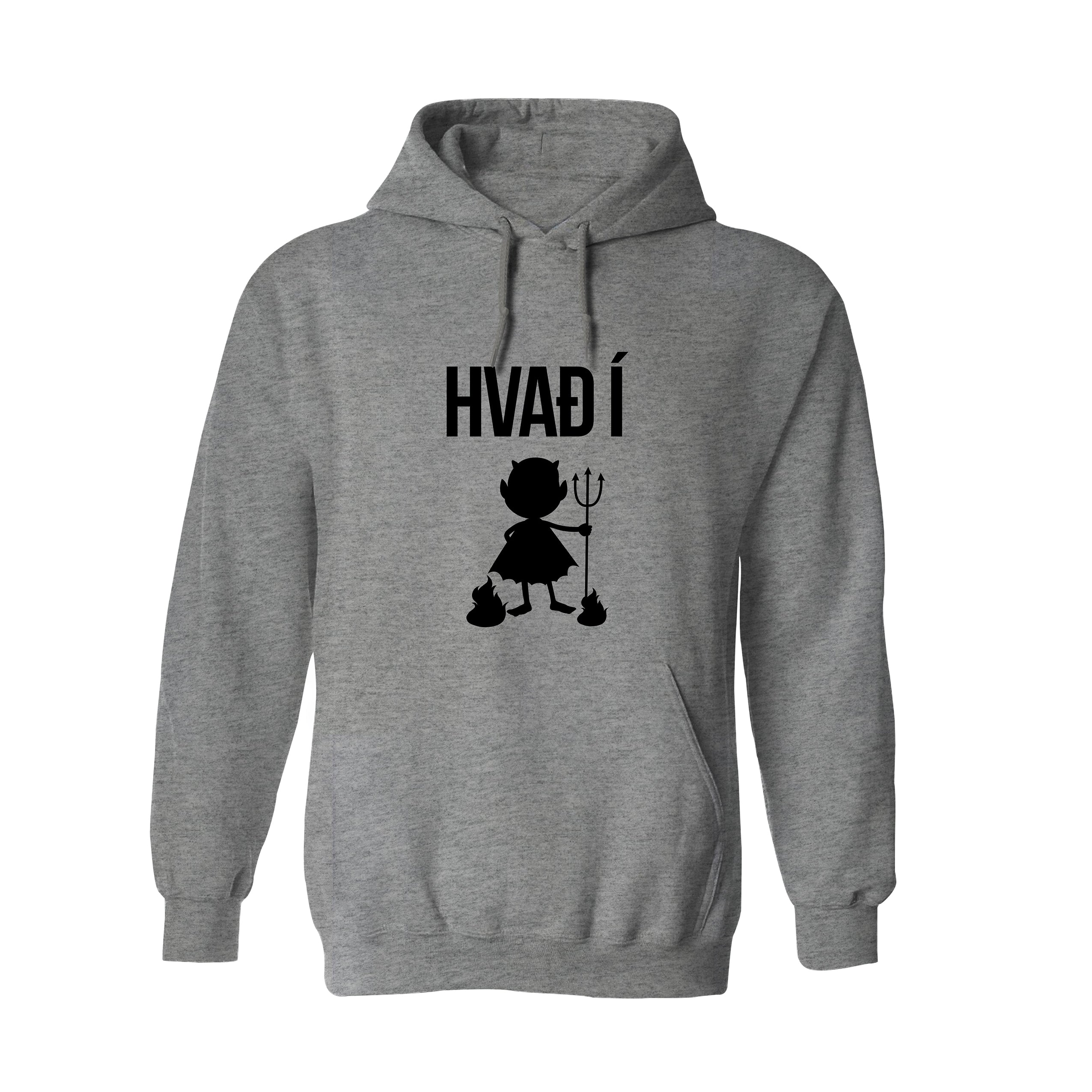 HVAÐ Í - Hettupeysa - Grá