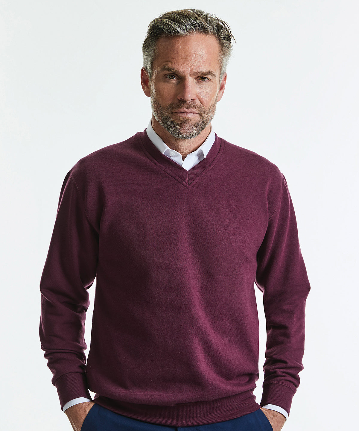 Háskólapeysur - V-neck Sweatshirt