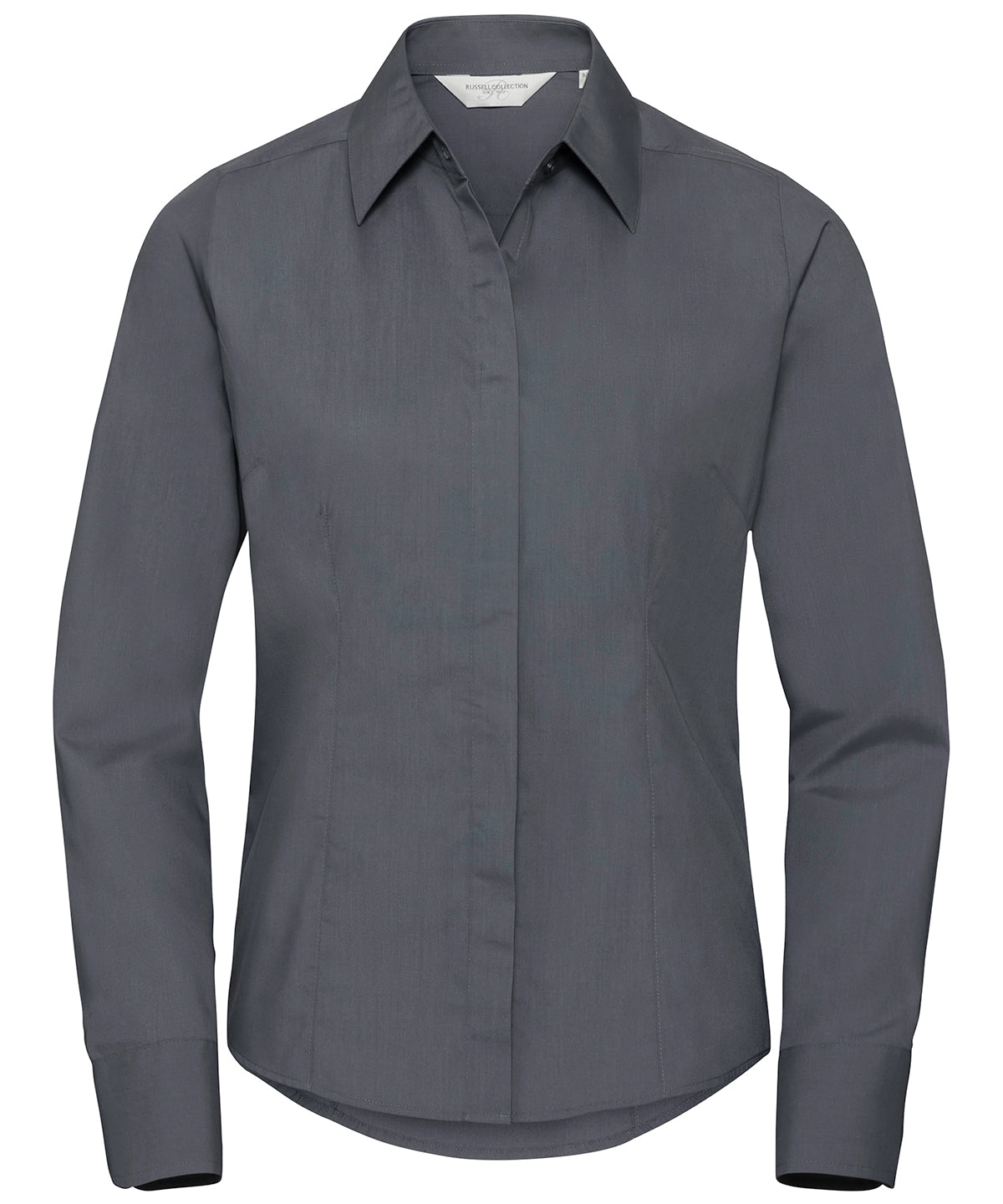 Bolir - Women's Long Sleeve Polycotton Easycare Fitted Poplin Shirt