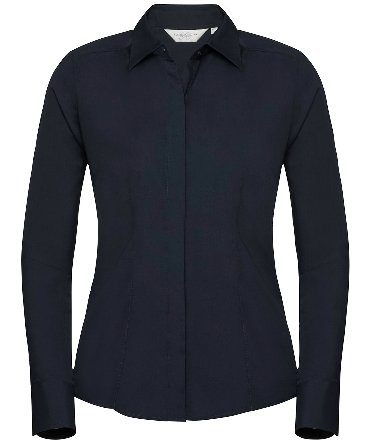 Bolir - Women's Long Sleeve Polycotton Easycare Fitted Poplin Shirt