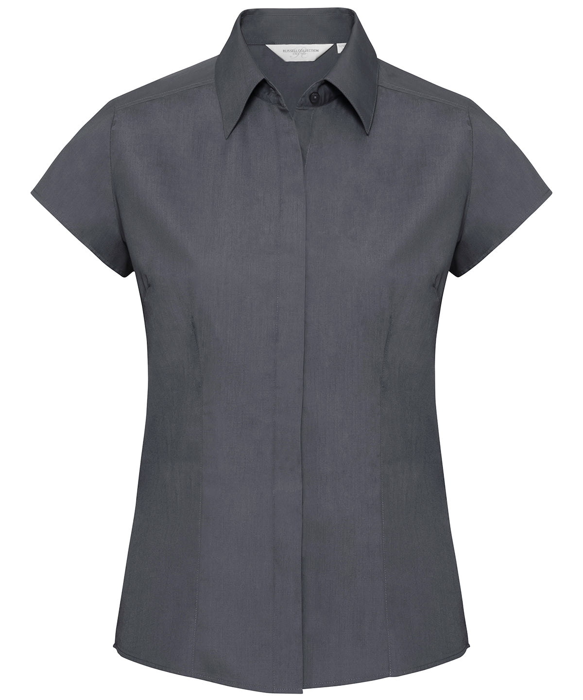 Bolir - Women's Cap Sleeve Polycotton Easycare Fitted Poplin Shirt