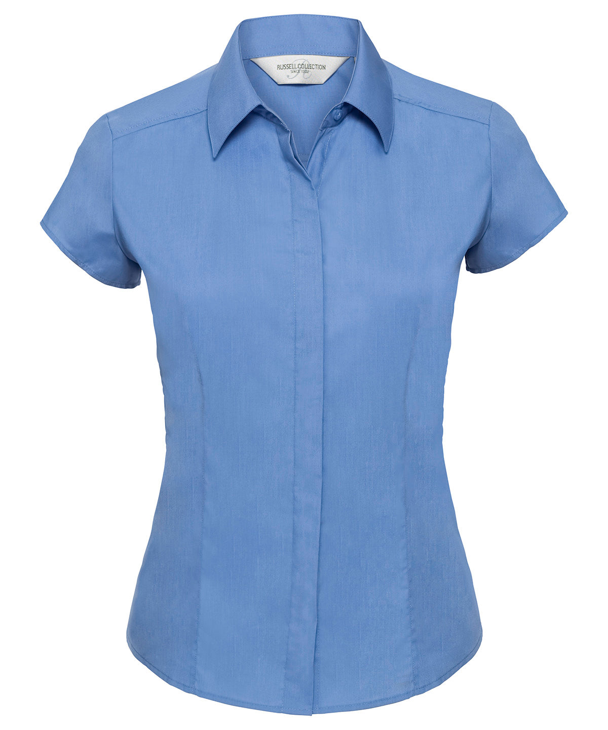 Bolir - Women's Cap Sleeve Polycotton Easycare Fitted Poplin Shirt