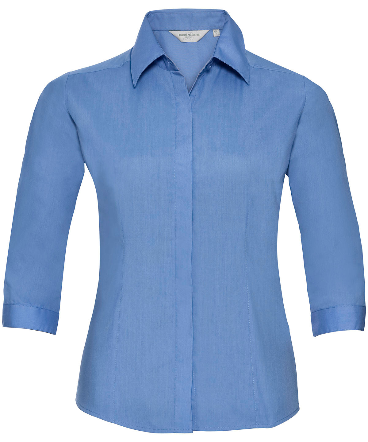 Bolir - Women's ¾ Sleeve Polycotton Easycare Fitted Poplin Shirt