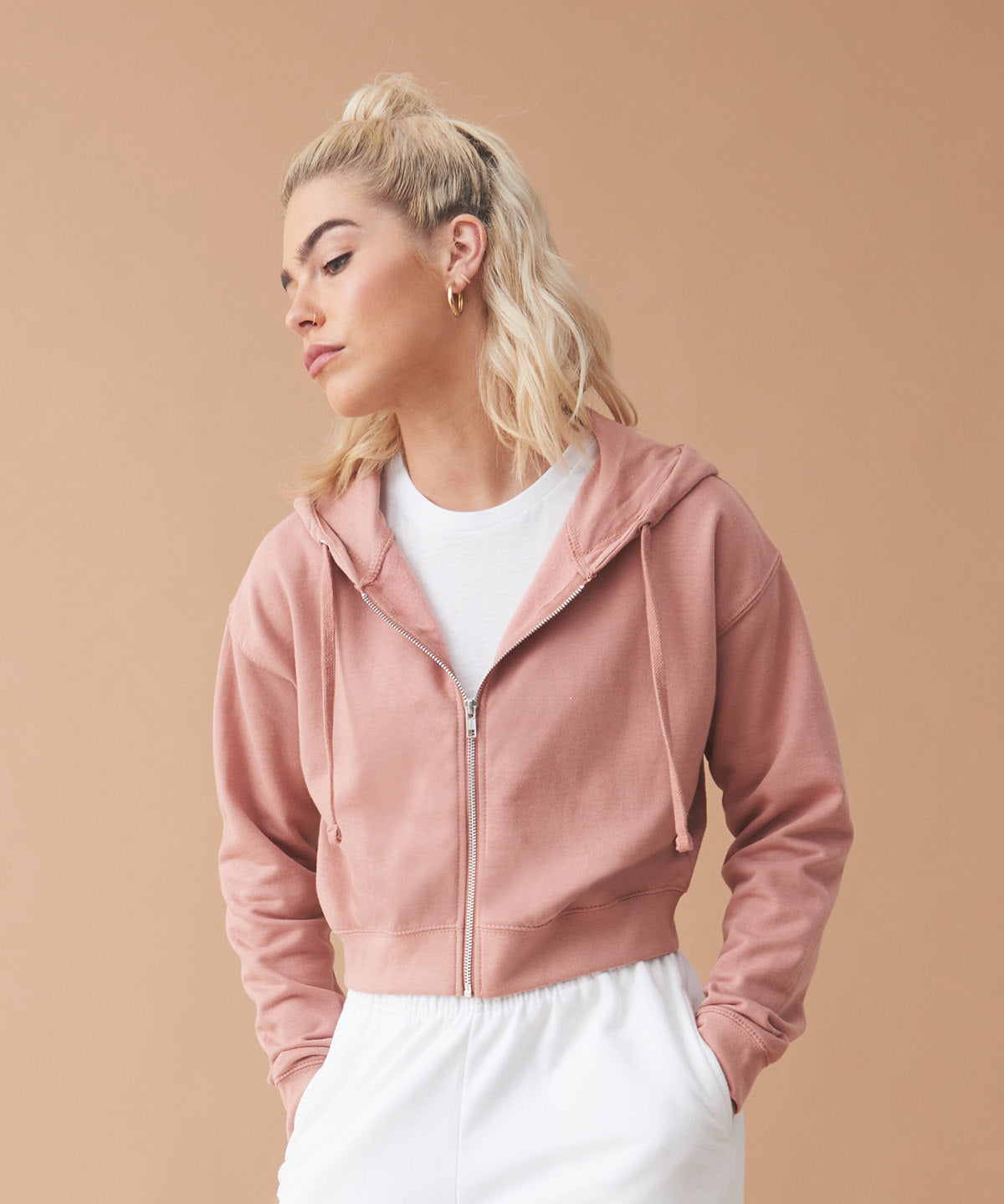 Hettupeysur - Women's Fashion Cropped Zoodie