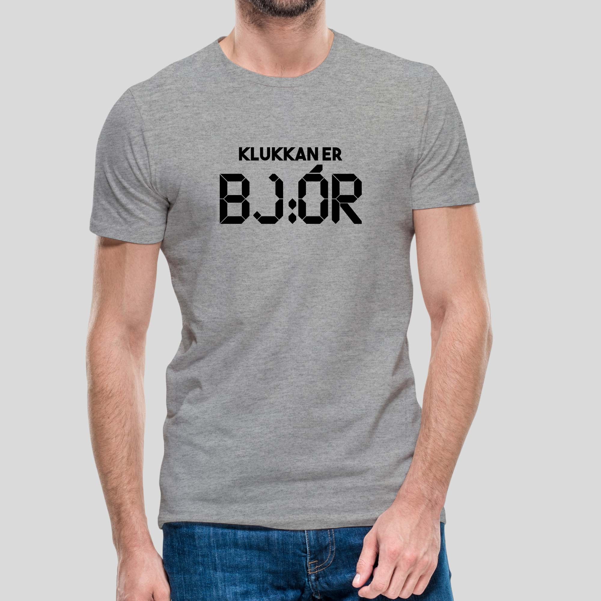 KLUKKAN ER BJÓR - Grár bolur