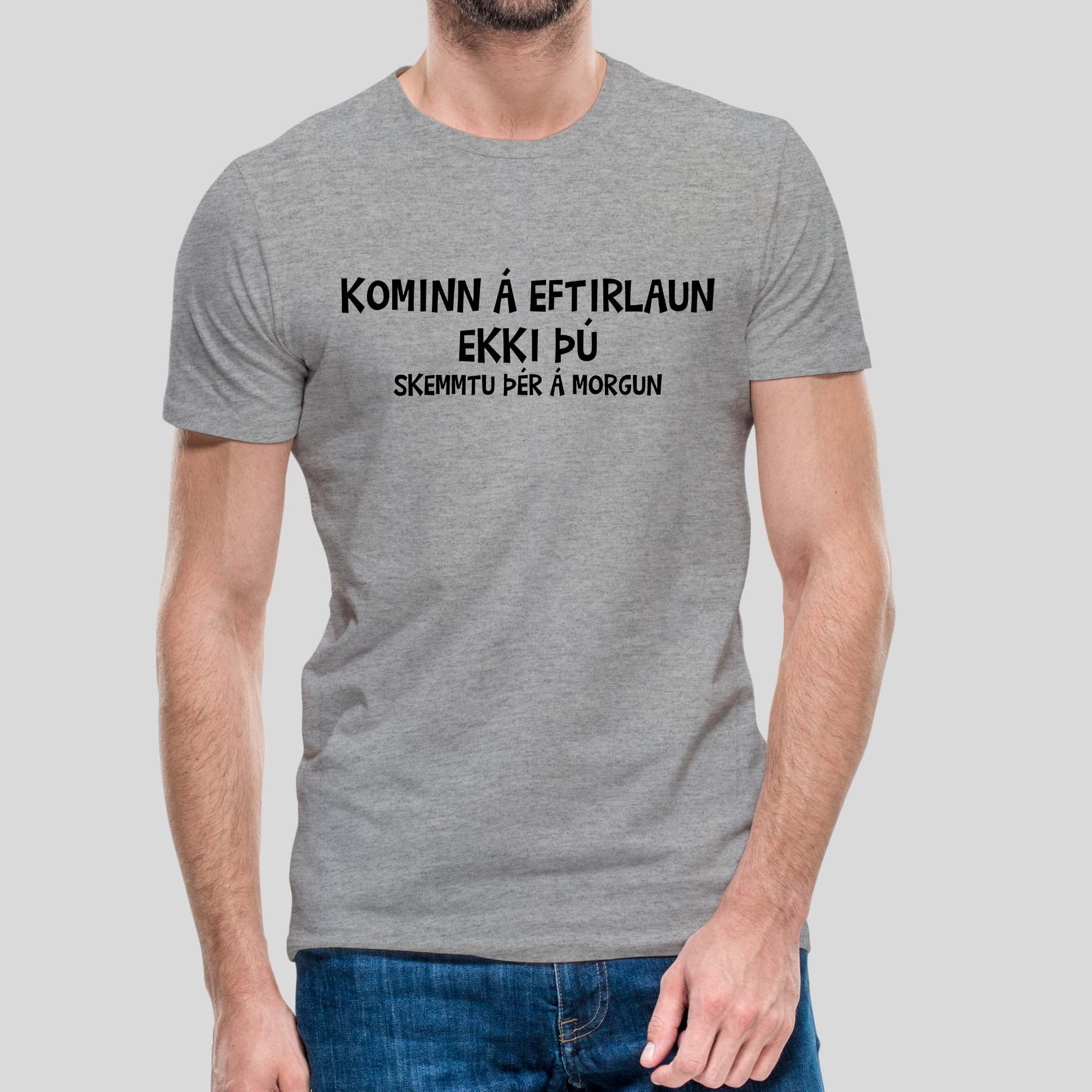 KOMINN Á EFTIRLAUN - Grár bolur