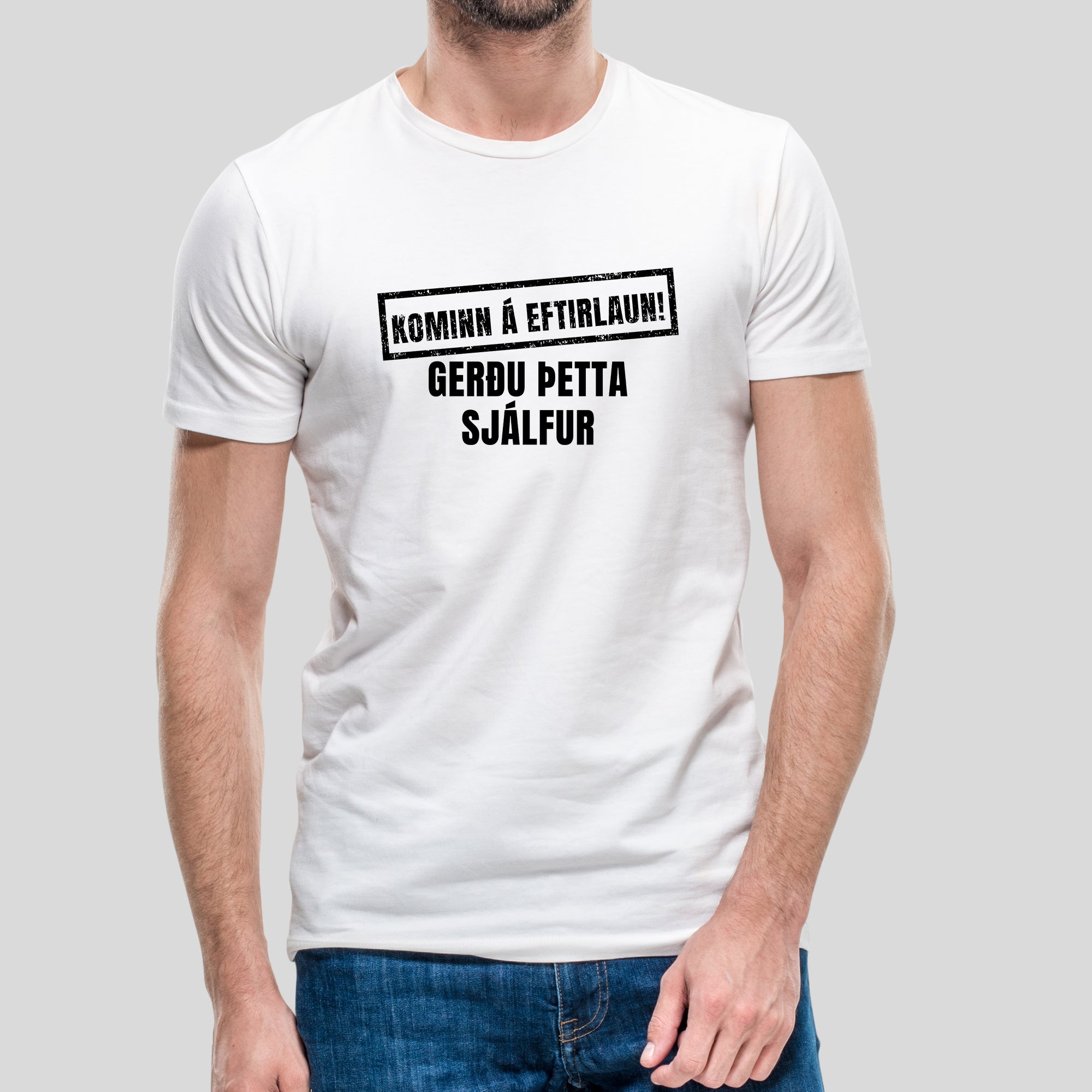 KOMIN/NN Á EFTIRLAUN - Hvítur bolur