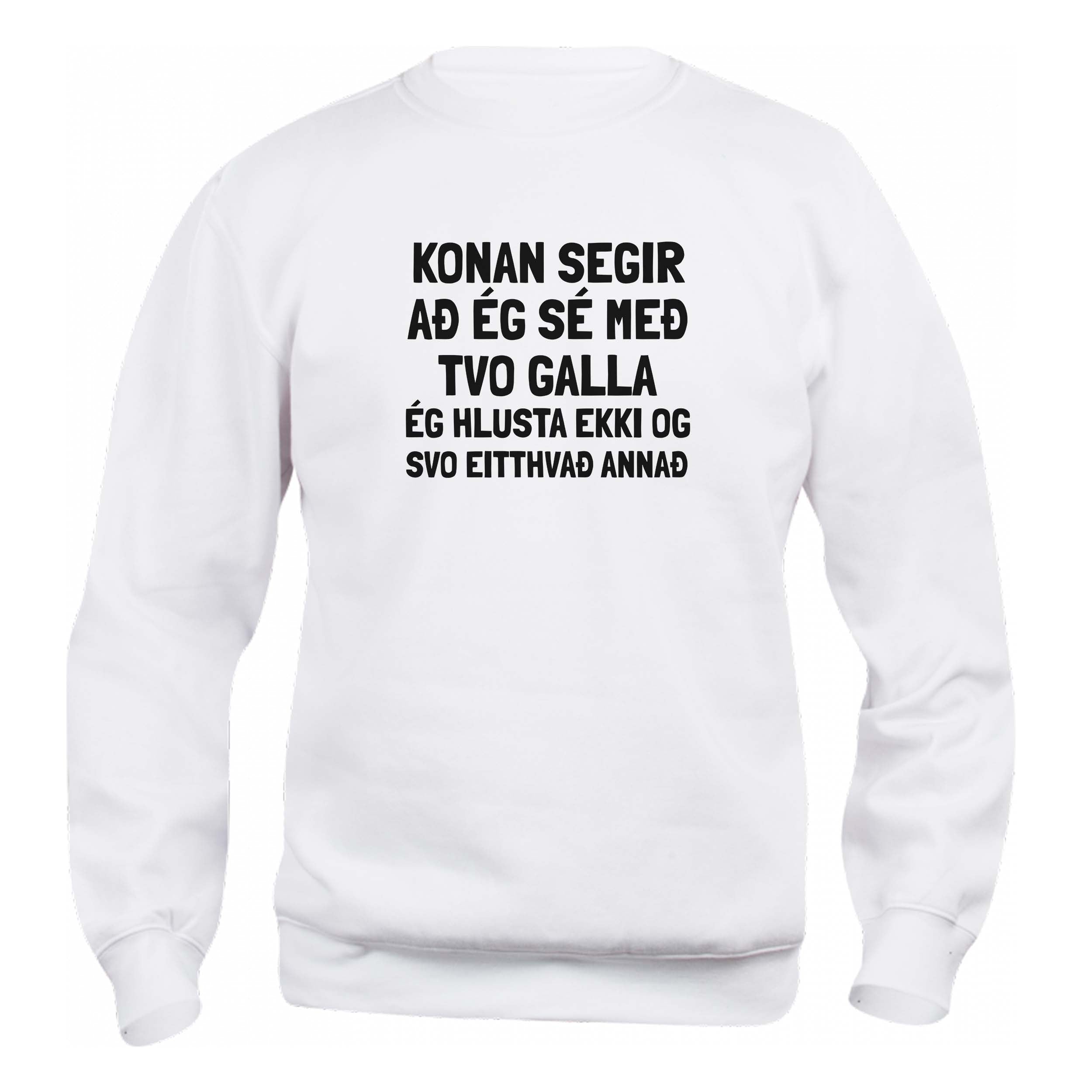 KONAN SEGIR - AÐ ÉG SÉ MEÐ - Peysa - Hvít
