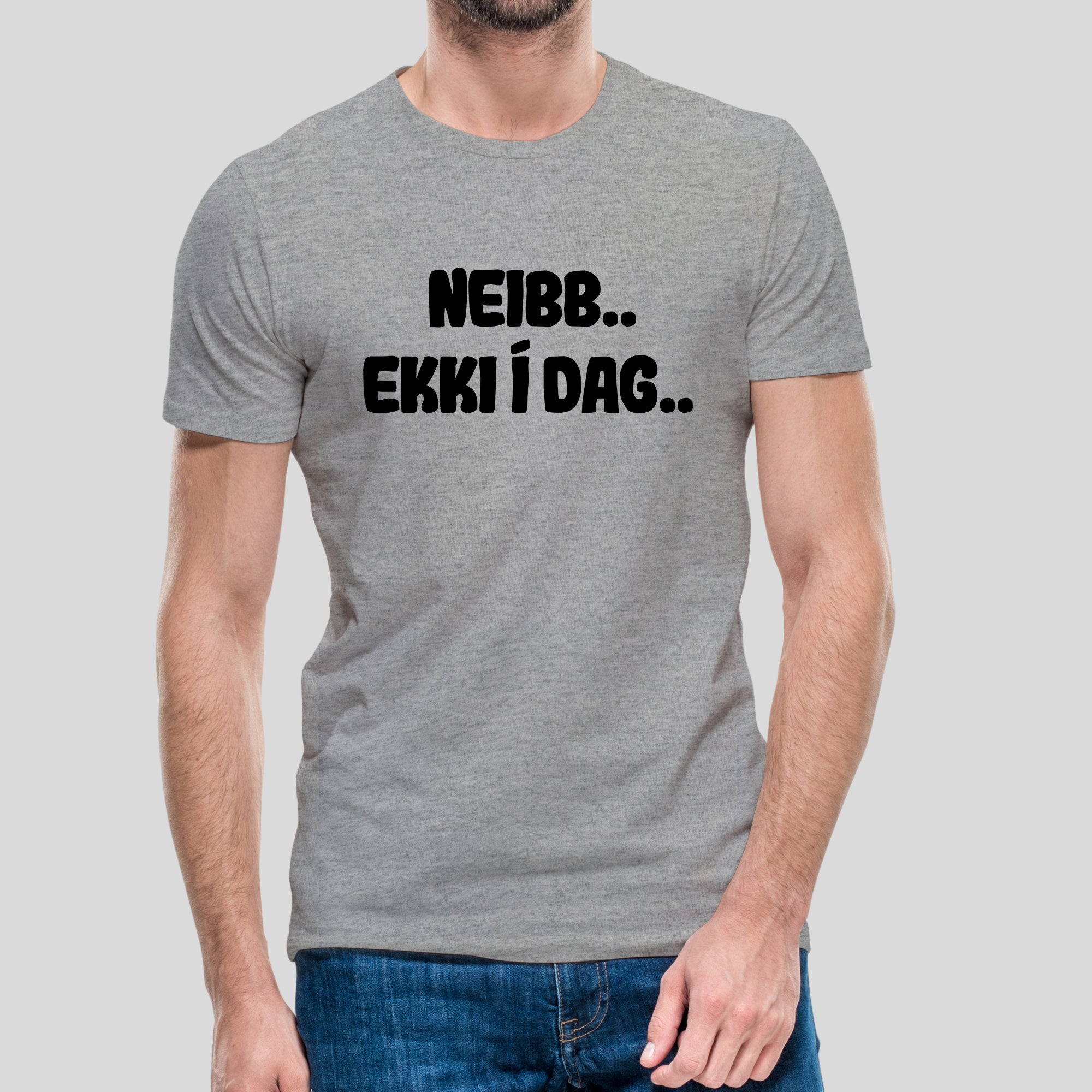 NEIBB EKKI Í DAG - Grár bolur