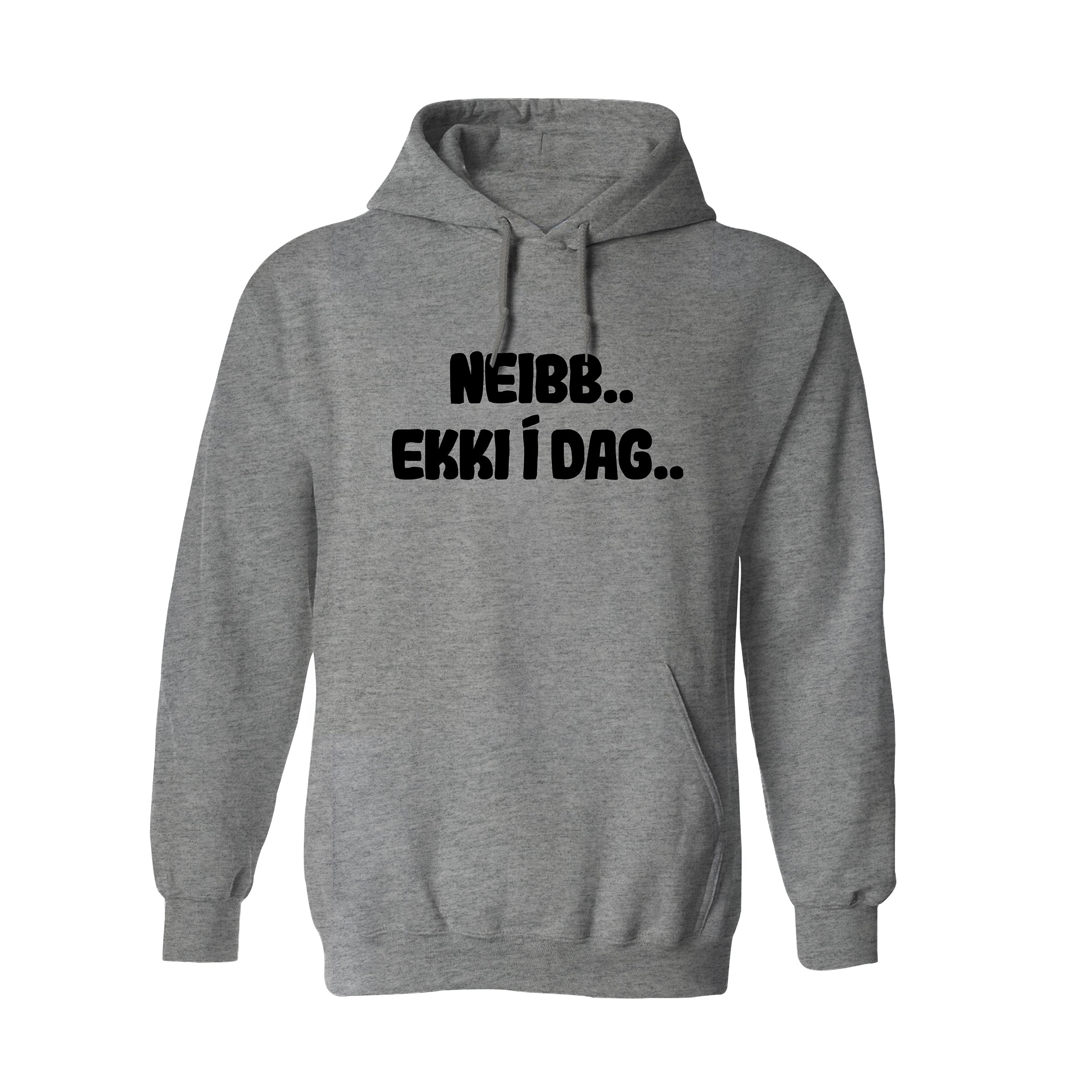 NEIBB EKKI Í DAG - Hettupeysa - Grá