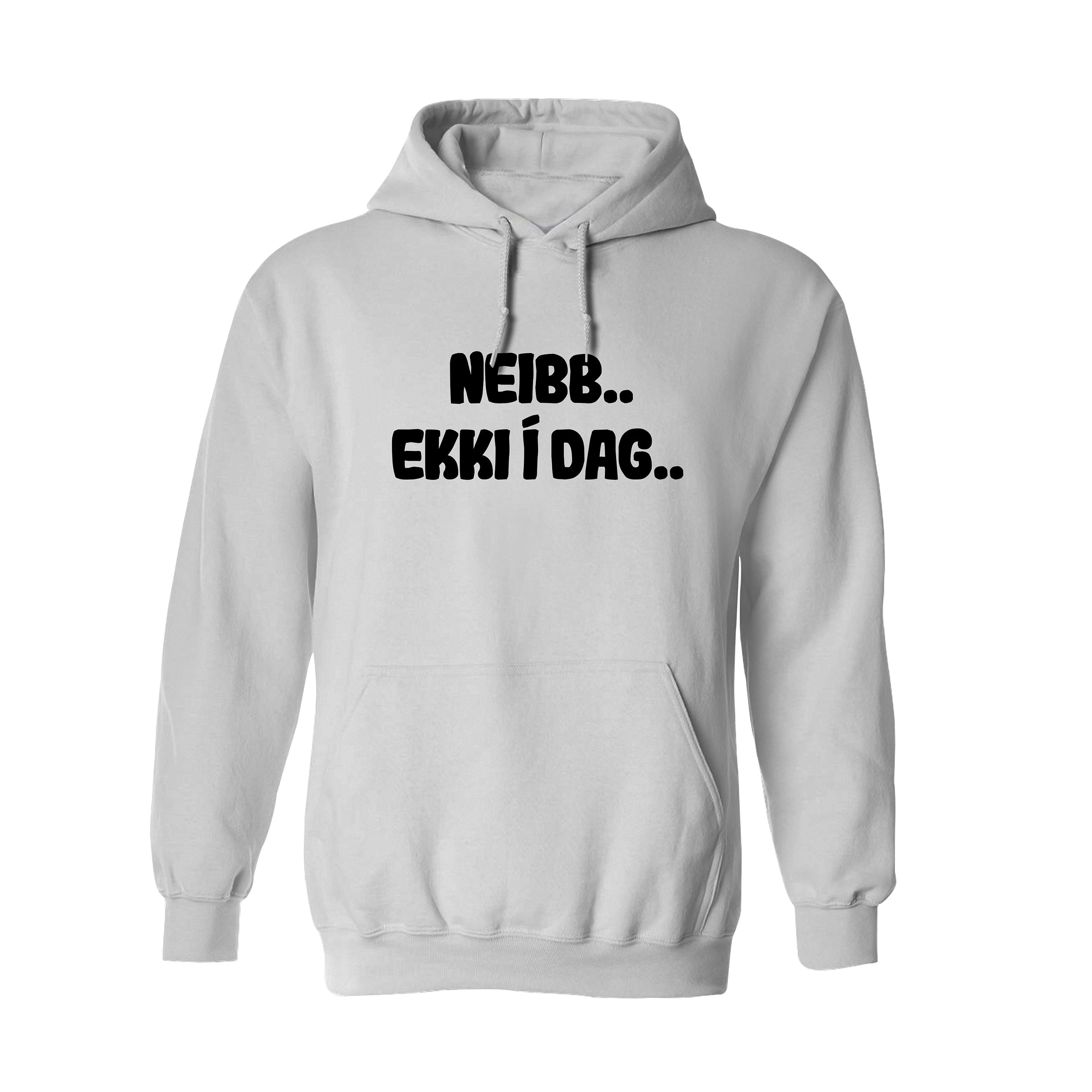 NEIBB EKKI Í DAG - Hettupeysa - Hvít