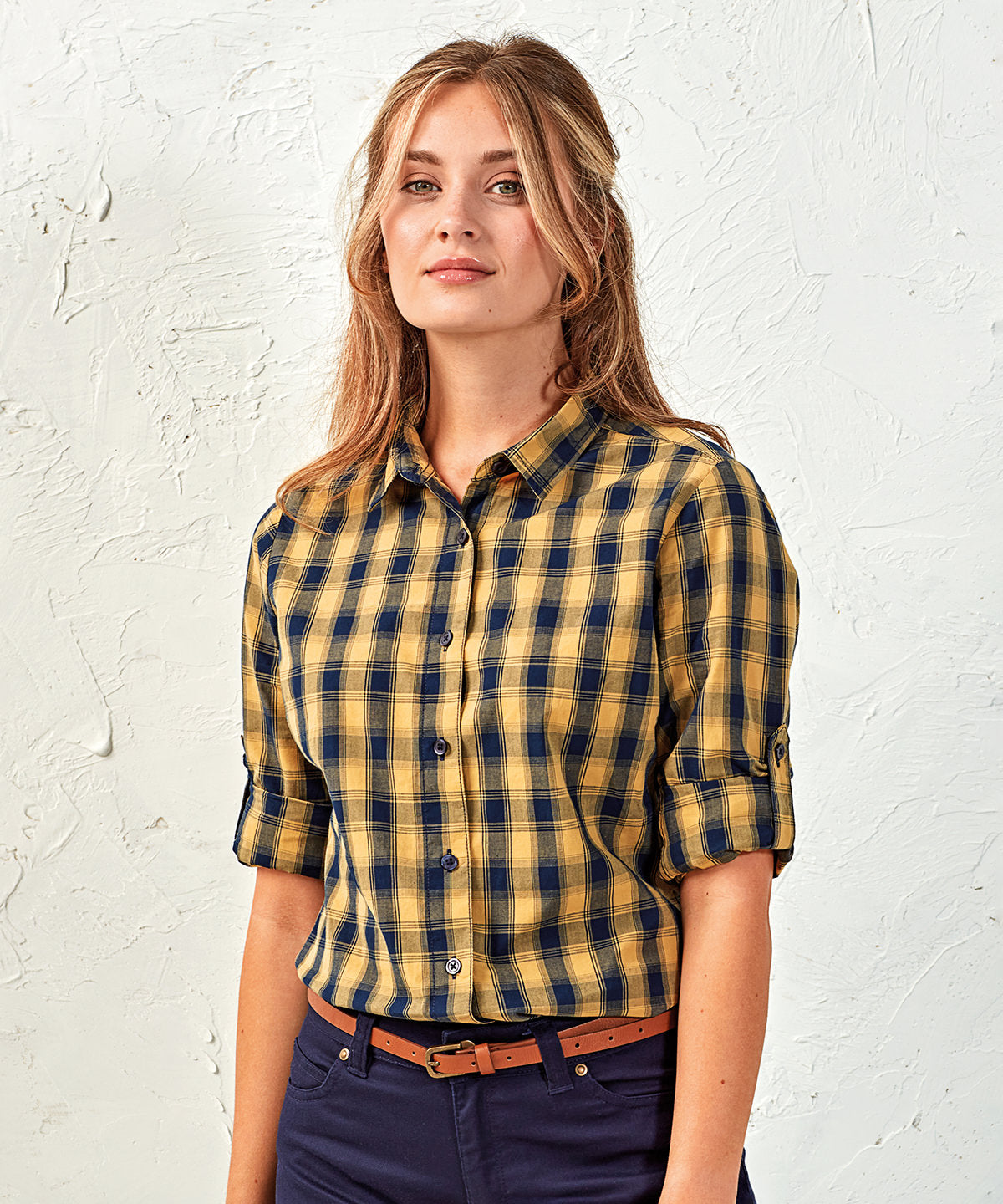 Bolir - Women's Mulligan Check Cotton Long Sleeve Shirt