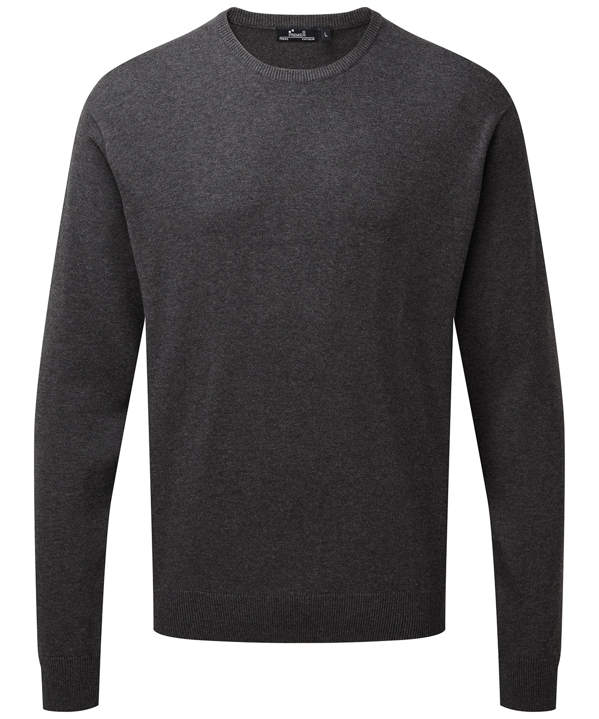 Prjónaðar peysur - Crew Neck Cotton-rich Knitted Sweater