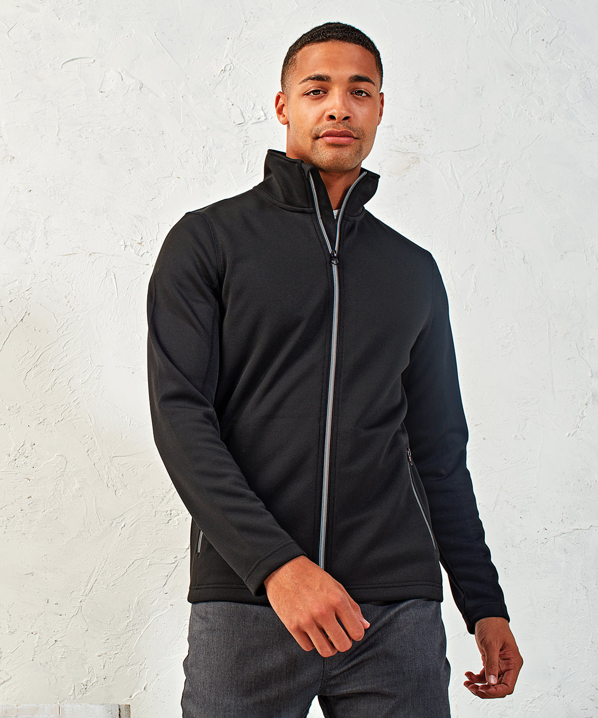 Háskólapeysur - Men's Spun Dyed Sustainable Zip-through Sweatshirt