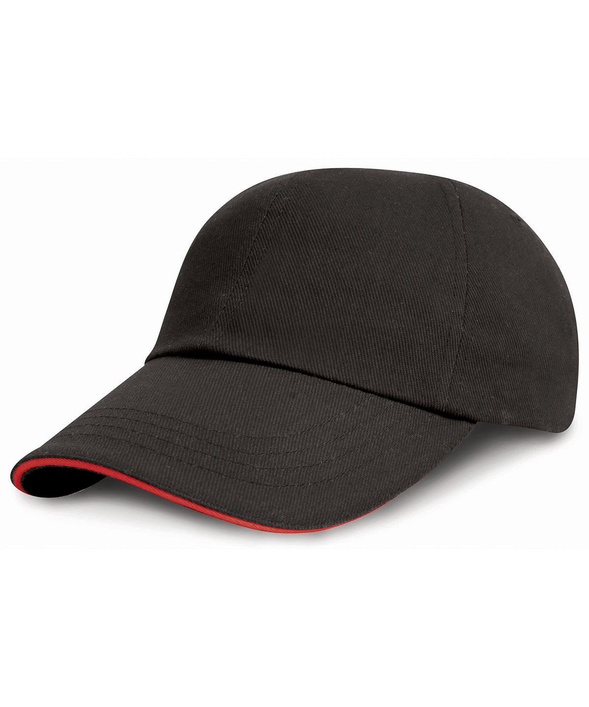 Húfur - Low-profile Heavy Brushed Cotton Cap With Sandwich Peak