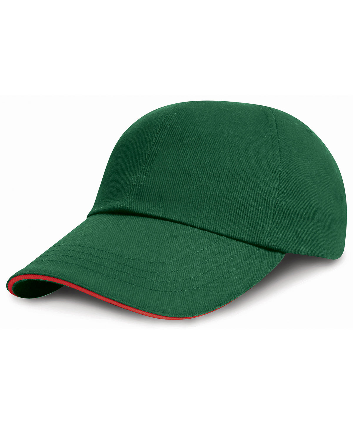 Húfur - Low-profile Heavy Brushed Cotton Cap With Sandwich Peak