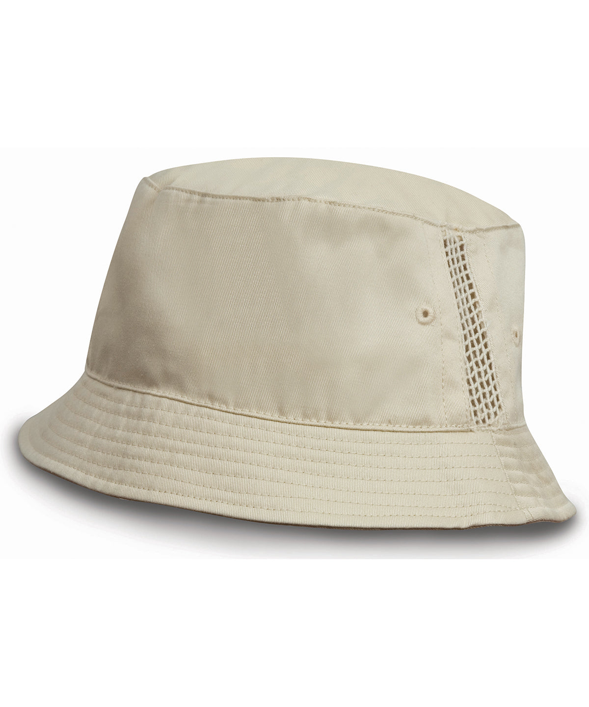 Húfur - Deluxe Washed Cotton Bucket Hat With Side Mesh Panels