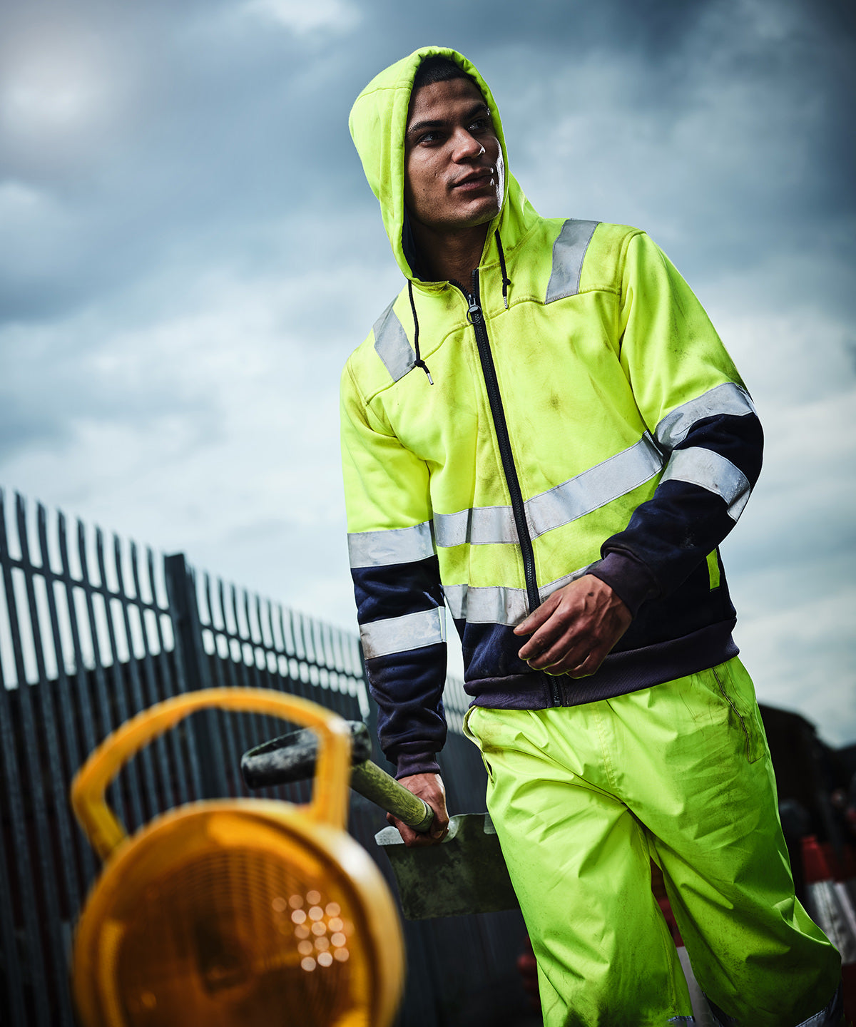 Hettupeysur - Pro Hi-vis Full Zip Hoodie
