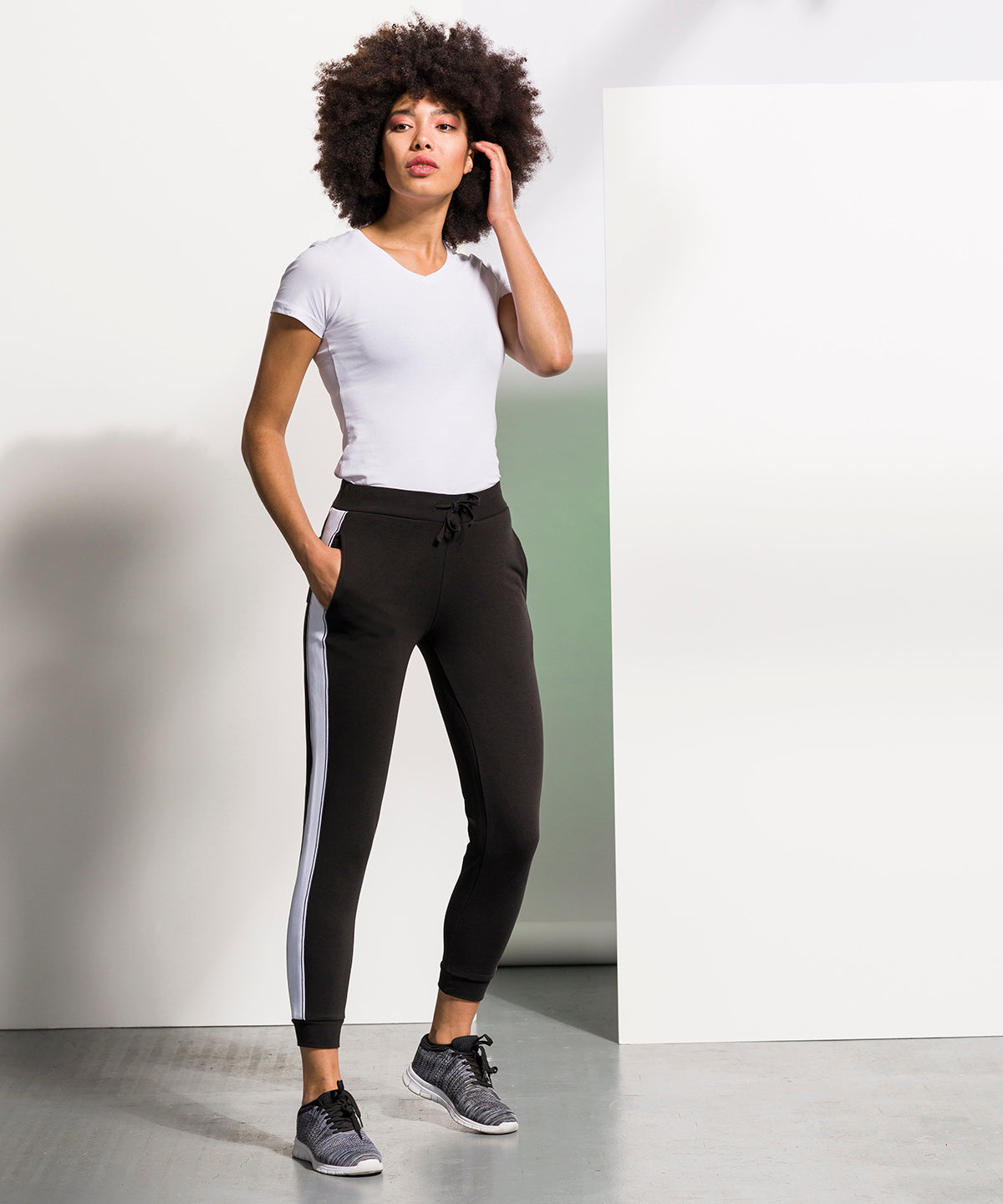 Joggingbuxur - Unisex Contrast Joggers