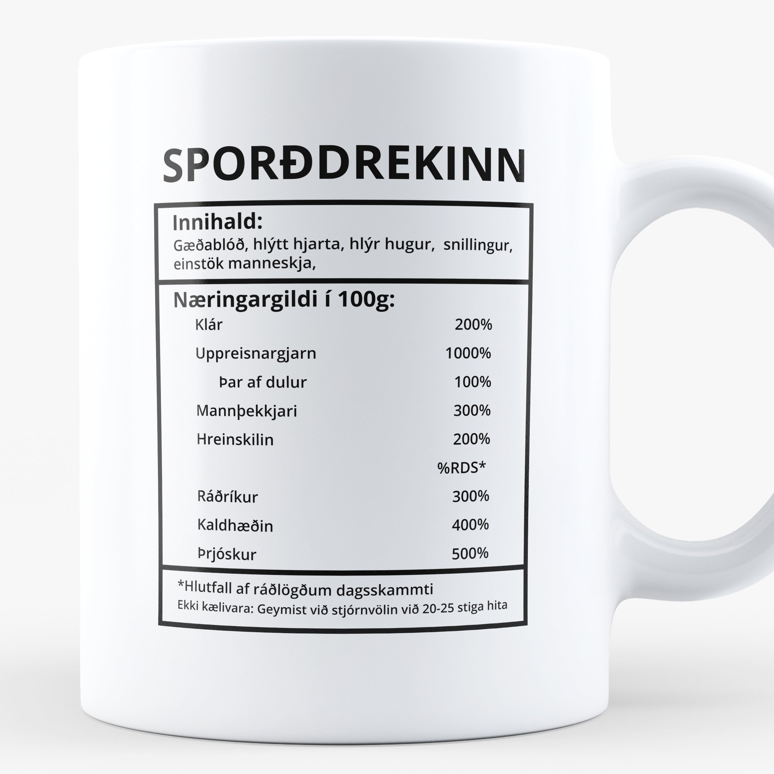 Sporðdrekinn innihaldslýsing - Bolli