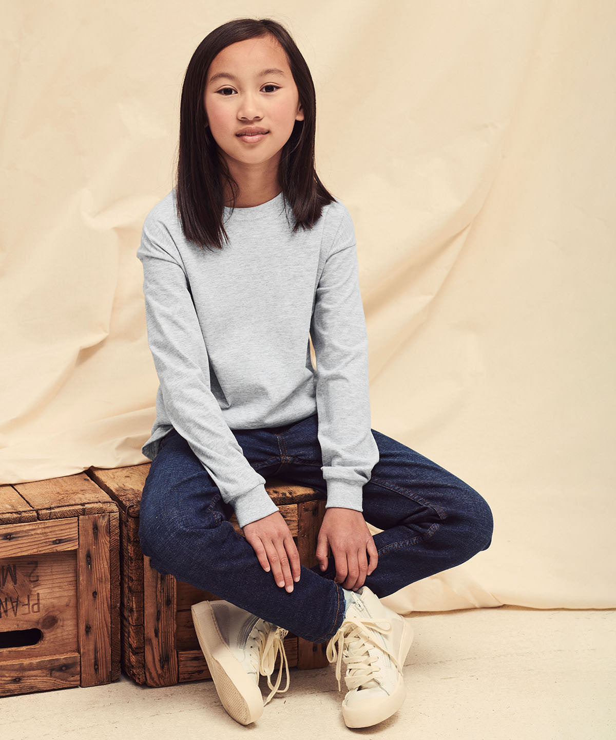 Stuttermabolir - Kids Long Sleeve Valueweight T